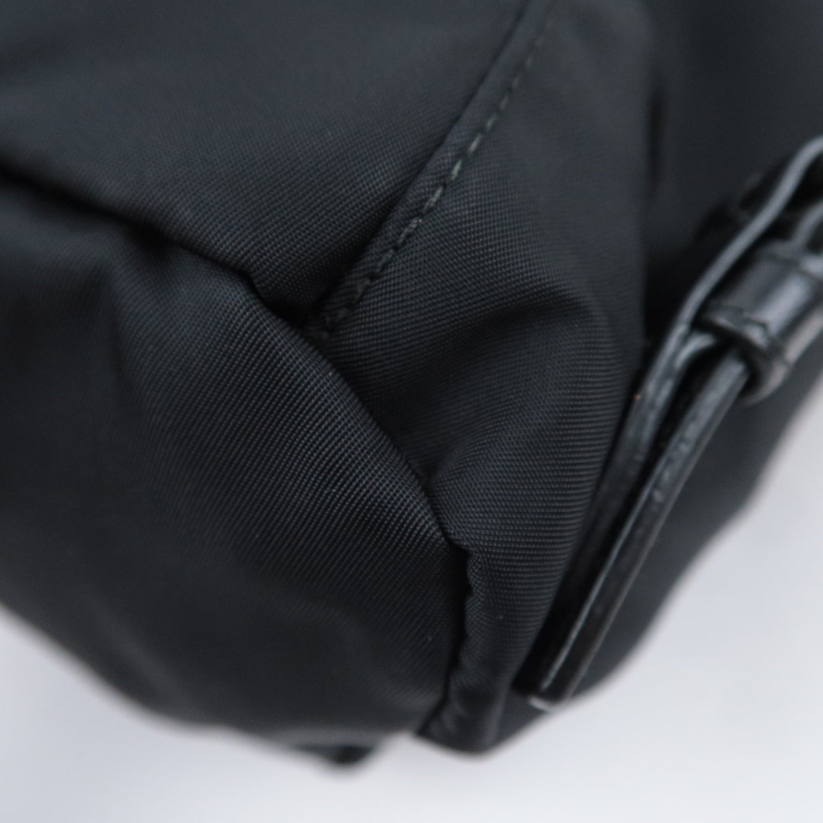 PRADA Nylon Leather Drawstring Backpack