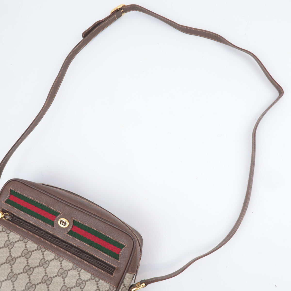 GUCCI Old Gucci Sherry GG Plus Shoulder Bag 119.02.087