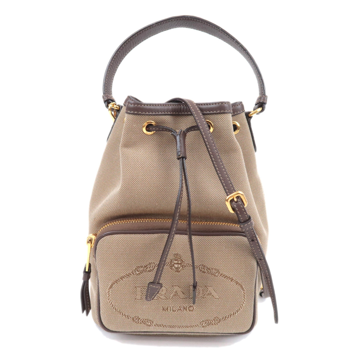 PRADA Logo Jacquard 2Way Small Handbag93607