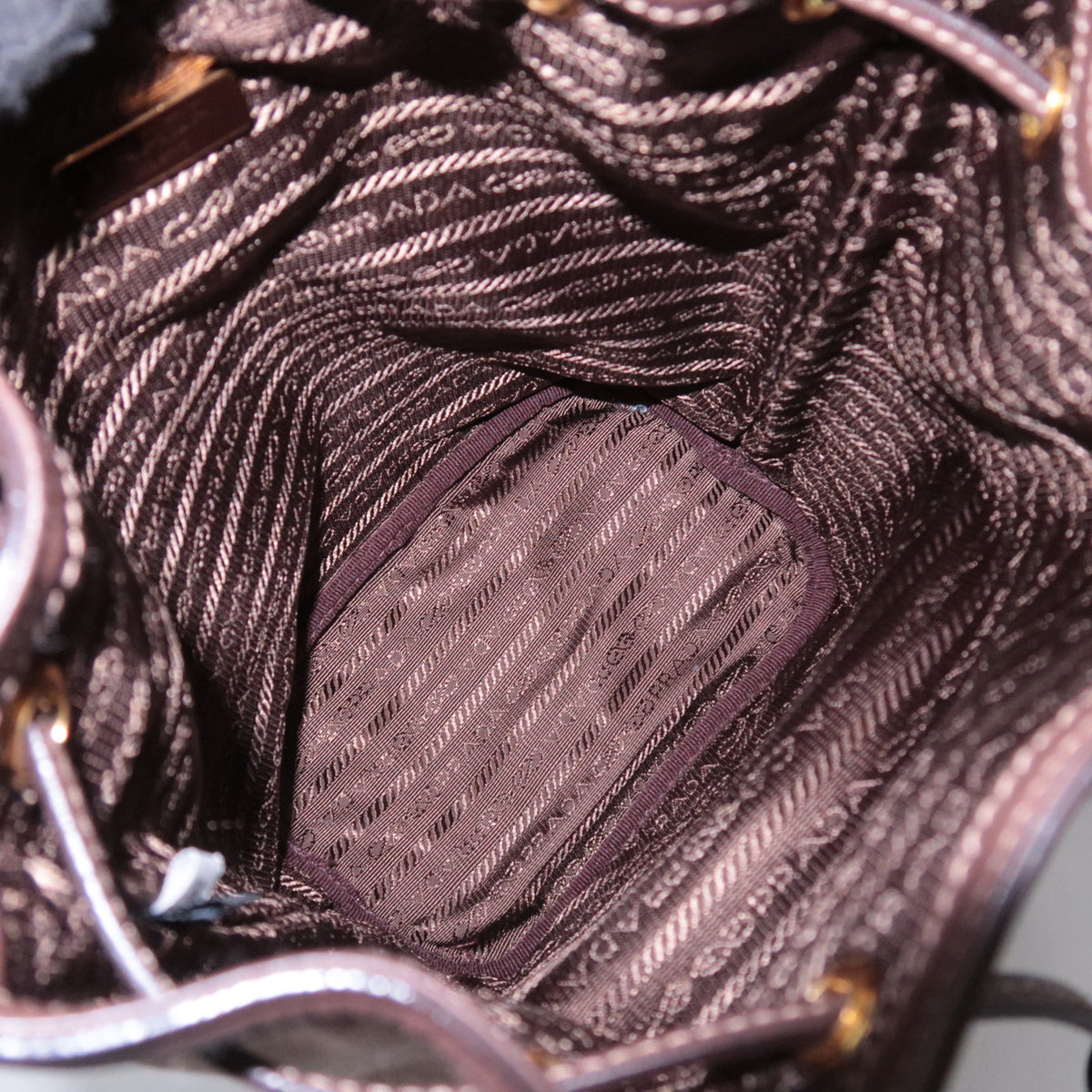 PRADA Logo Jacquard 2Way Small Handbag