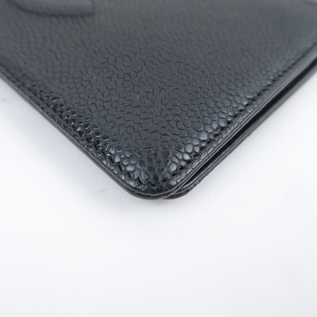 CHANEL Coco Mark Bi-Fold Long Wallet Caviarskin