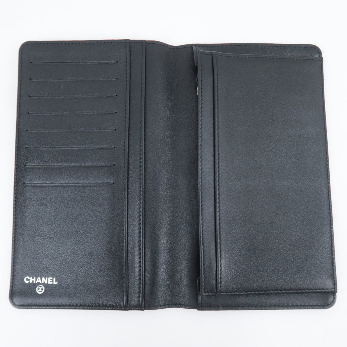 CHANEL Coco Mark Bi-Fold Long Wallet Caviarskin