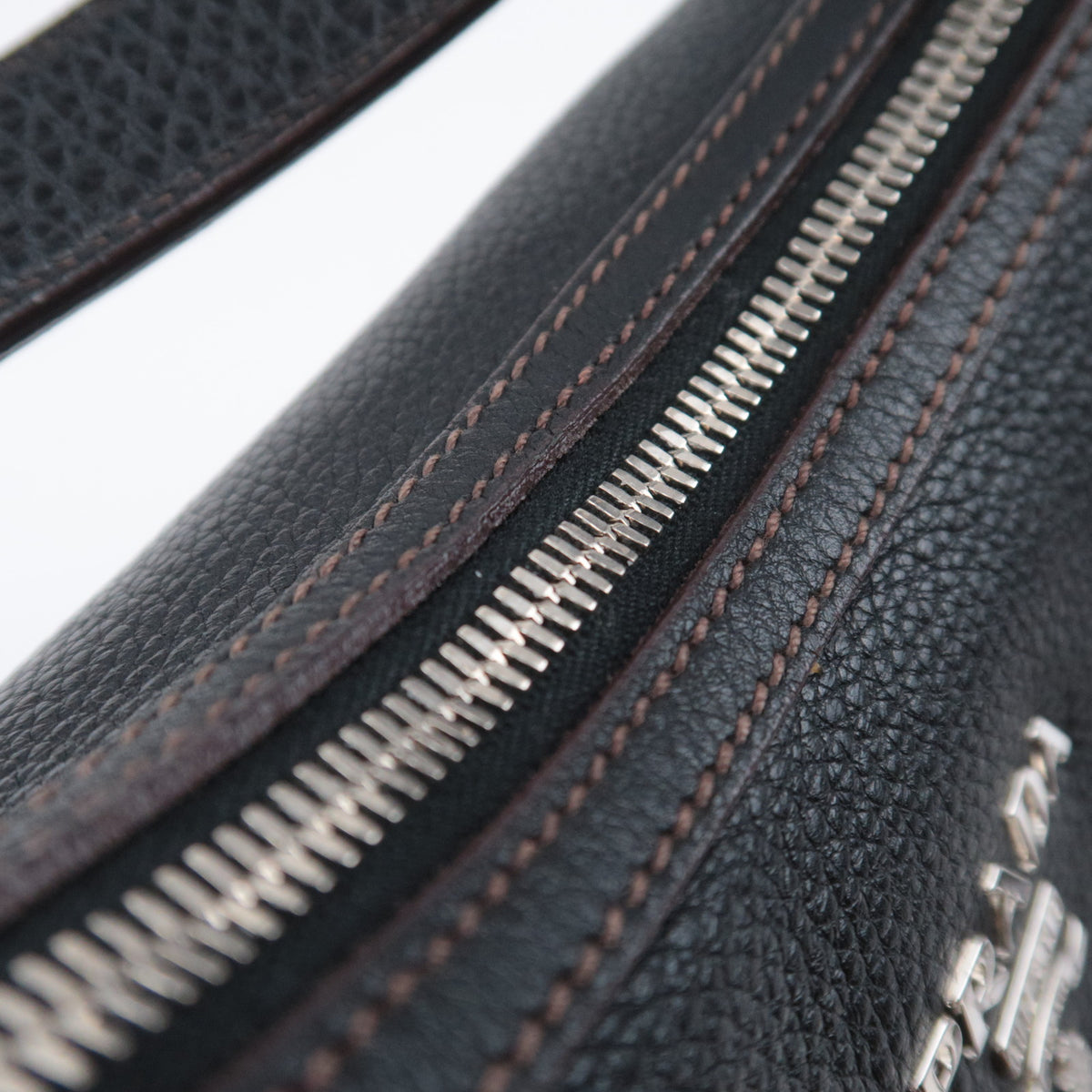 PRADA Leather Hobo Shoulder Bag