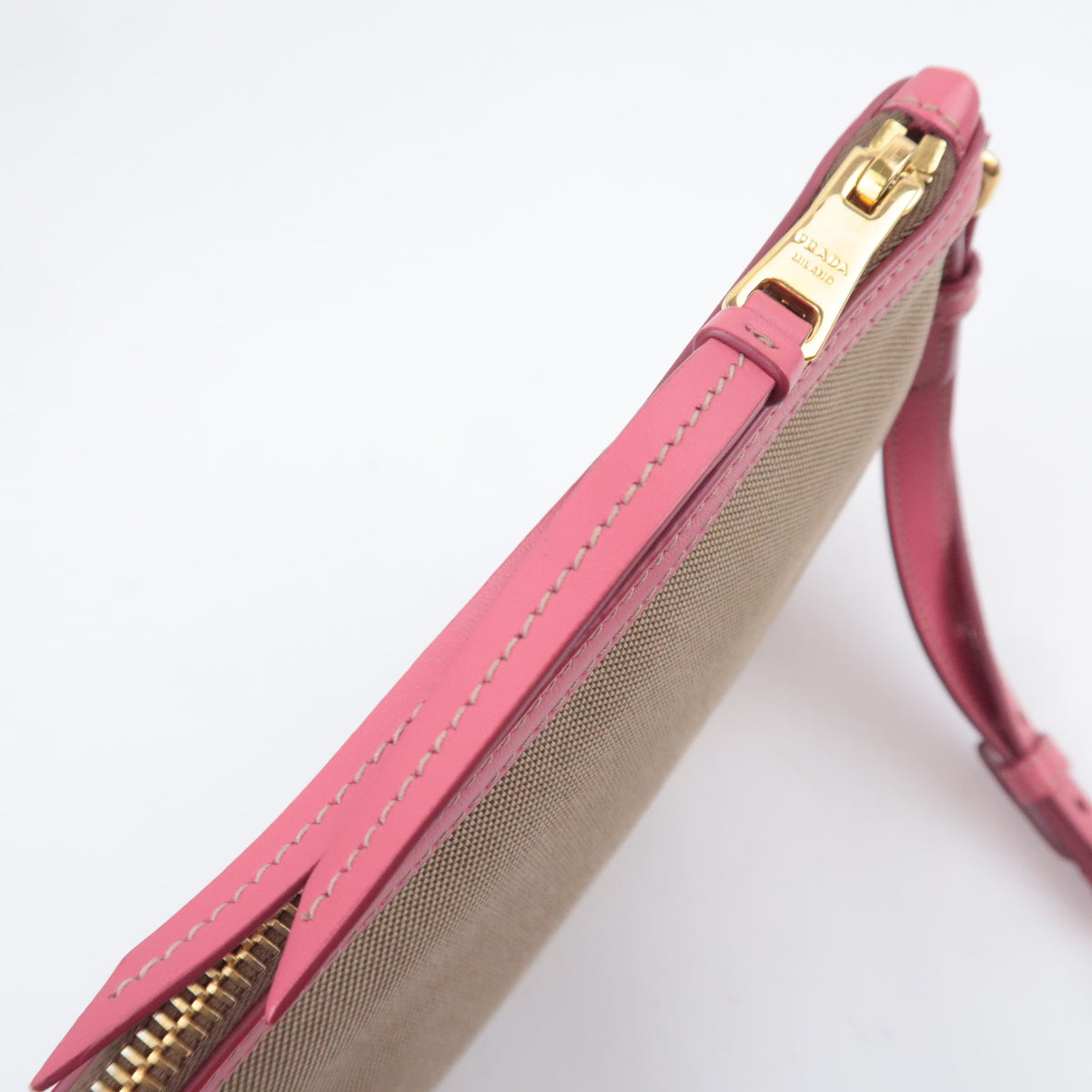 PRADA Logo Jacquard Shoulder Bag