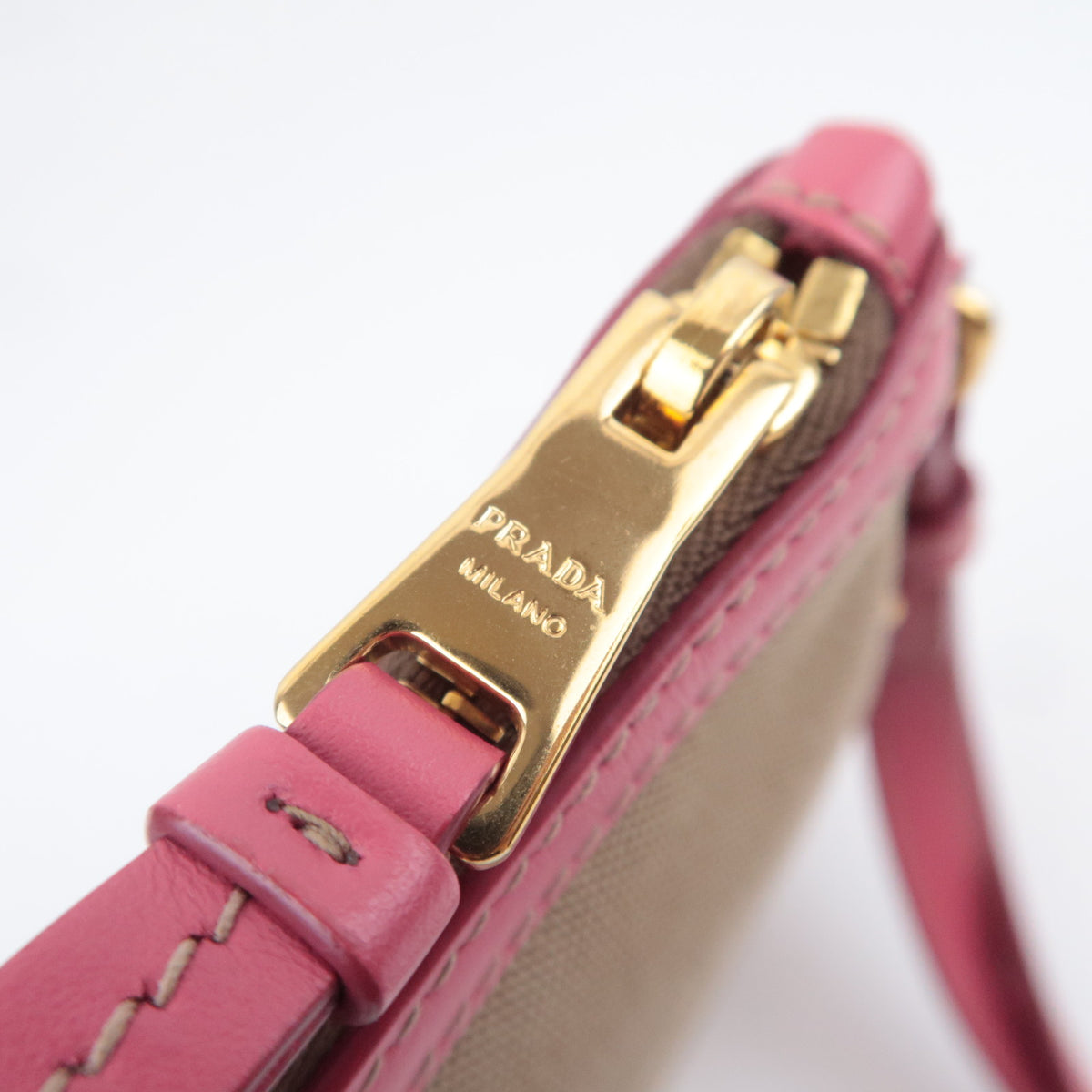 PRADA Logo Jacquard Shoulder Bag