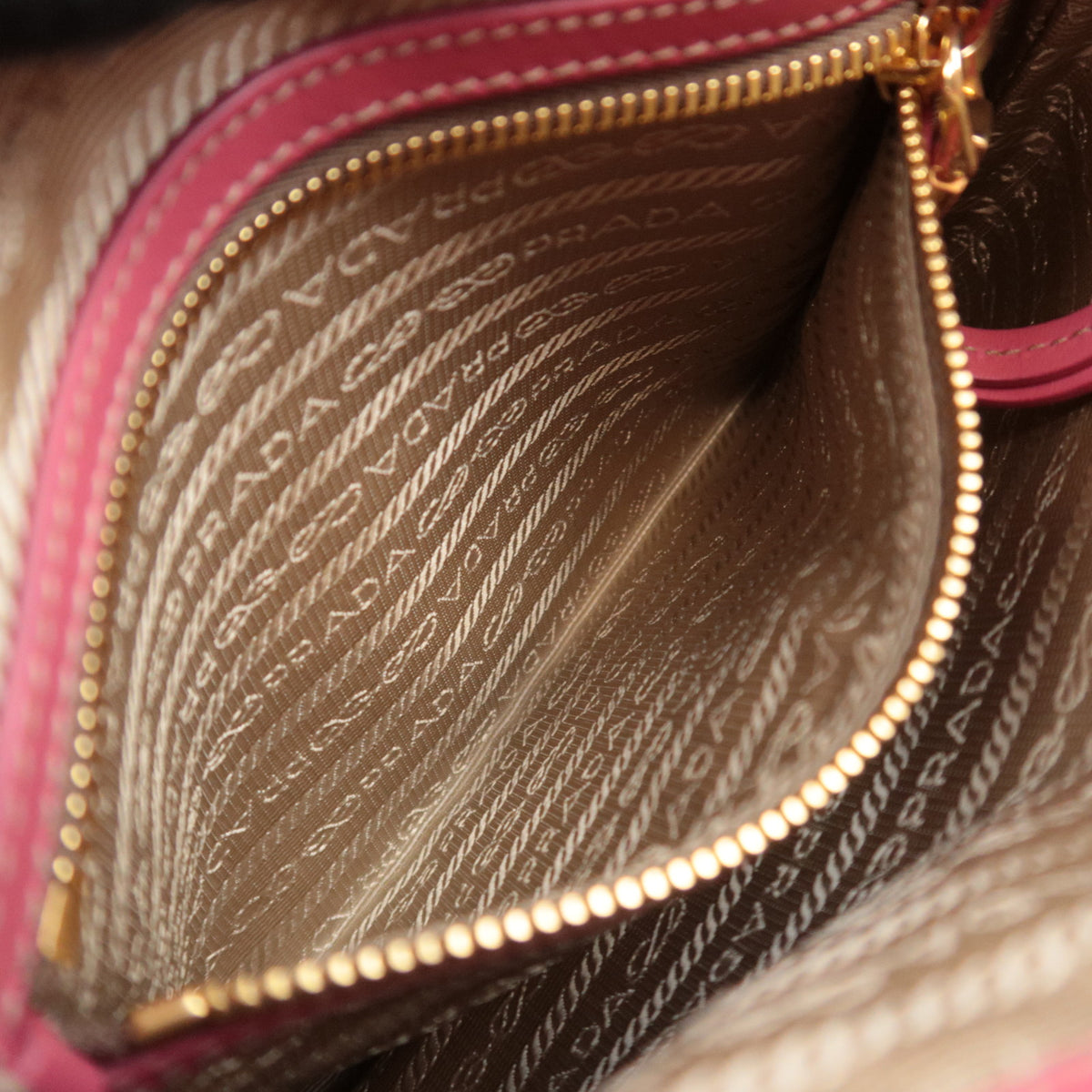 PRADA Logo Jacquard Shoulder Bag