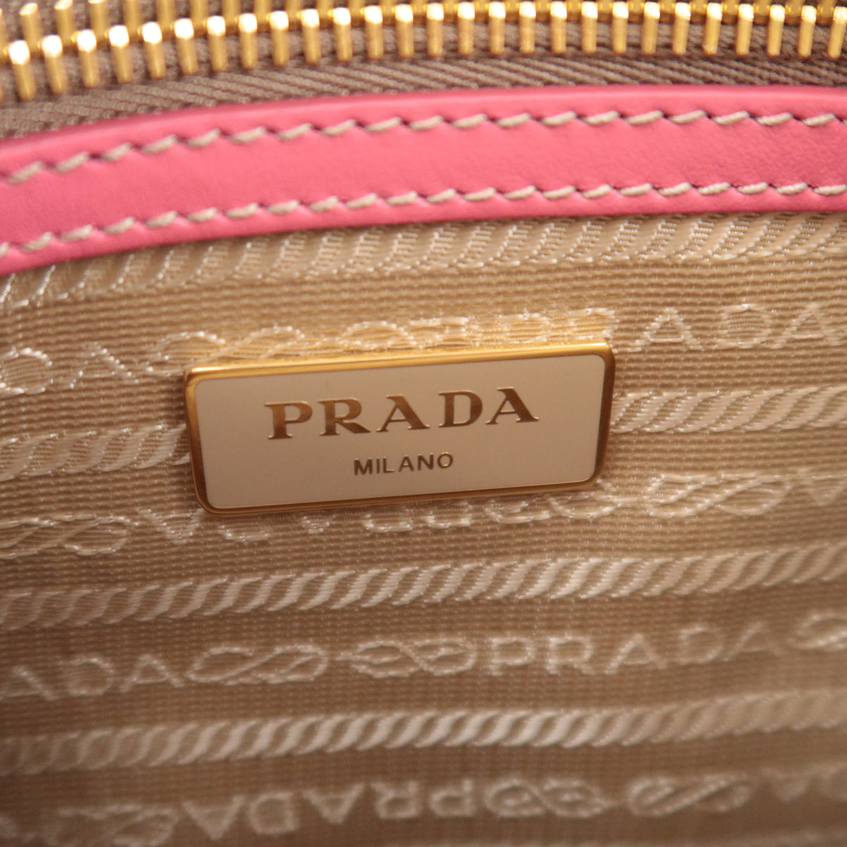 PRADA Logo Jacquard Shoulder Bag