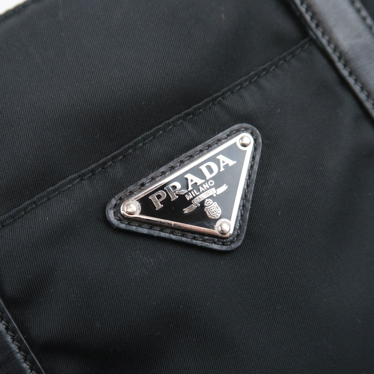 PRADA 2Way Nylon Leather Handbag