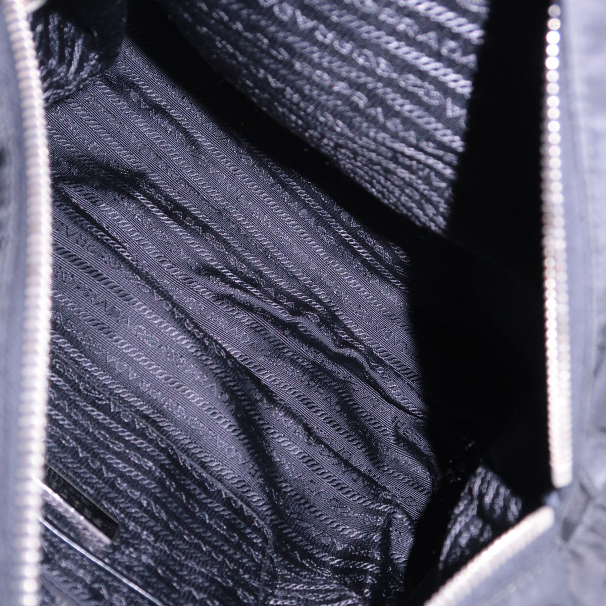 PRADA 2Way Nylon Leather Handbag