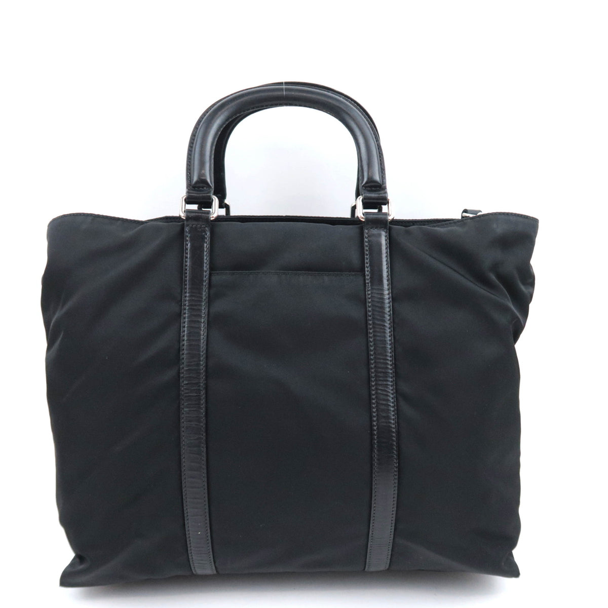 PRADA 2Way Nylon Leather Handbag
