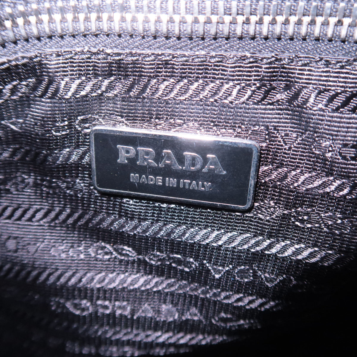 PRADA Logo 2Way Nylon Leather Handbag