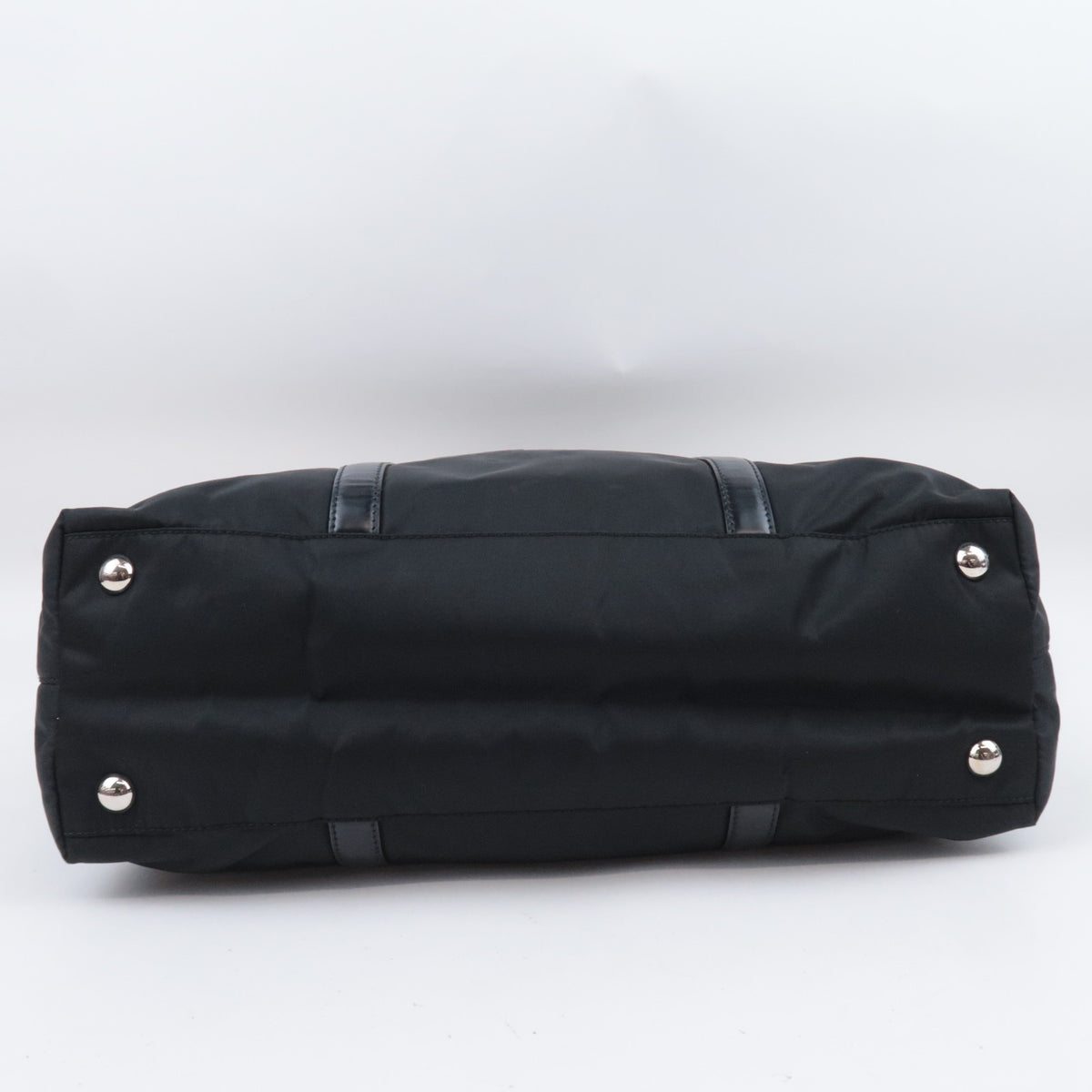 PRADA Logo 2Way Nylon Leather Handbag