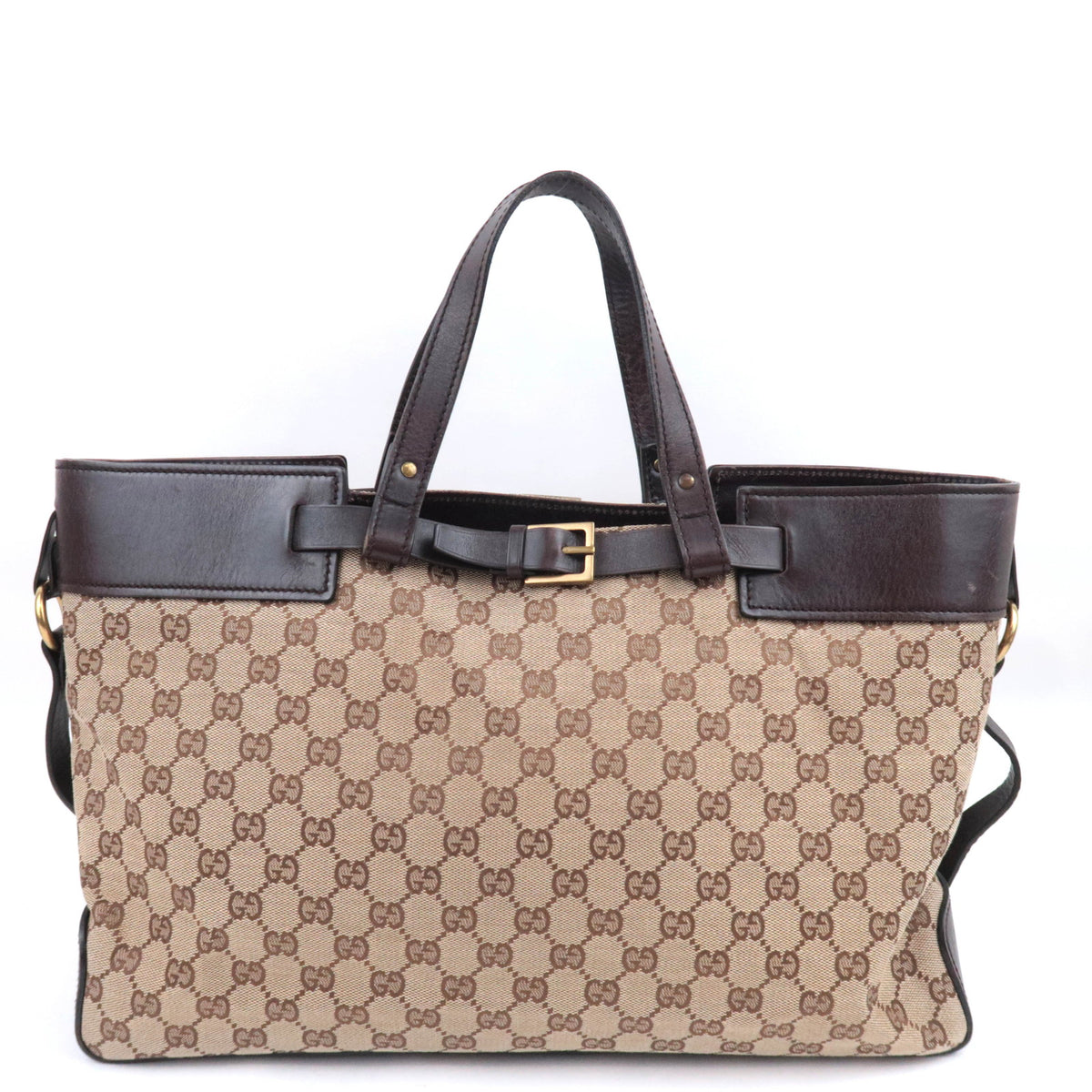 GUCCI GG Canvas Front Belt Tote Bag 106251