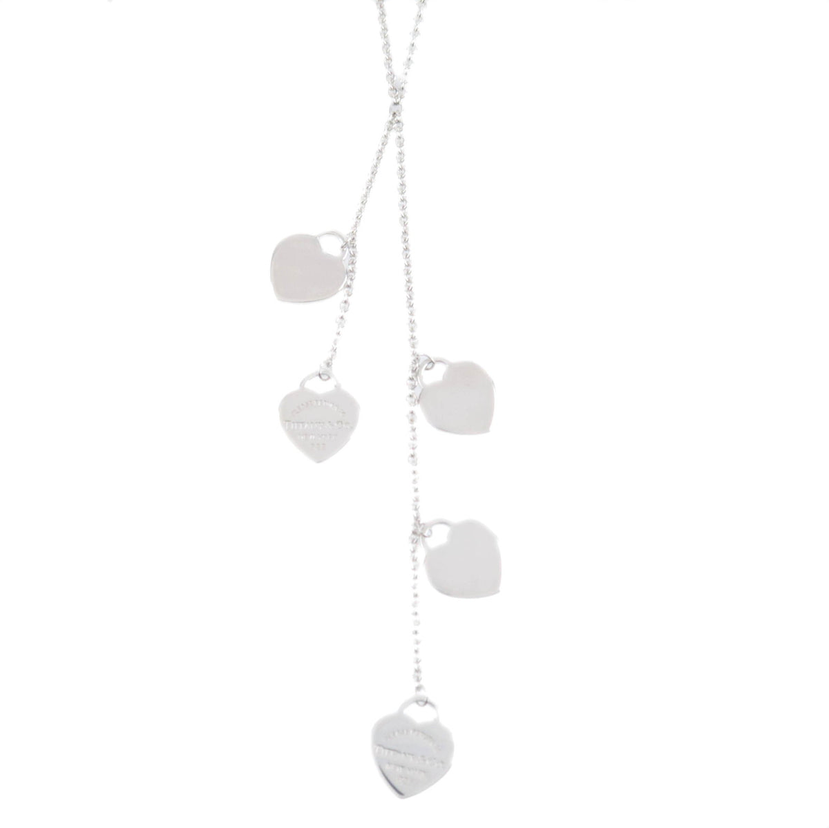 Tiffany&Co. Return To Tiffany 5 Mini Heart Tag Necklace SV925 7.1g93664