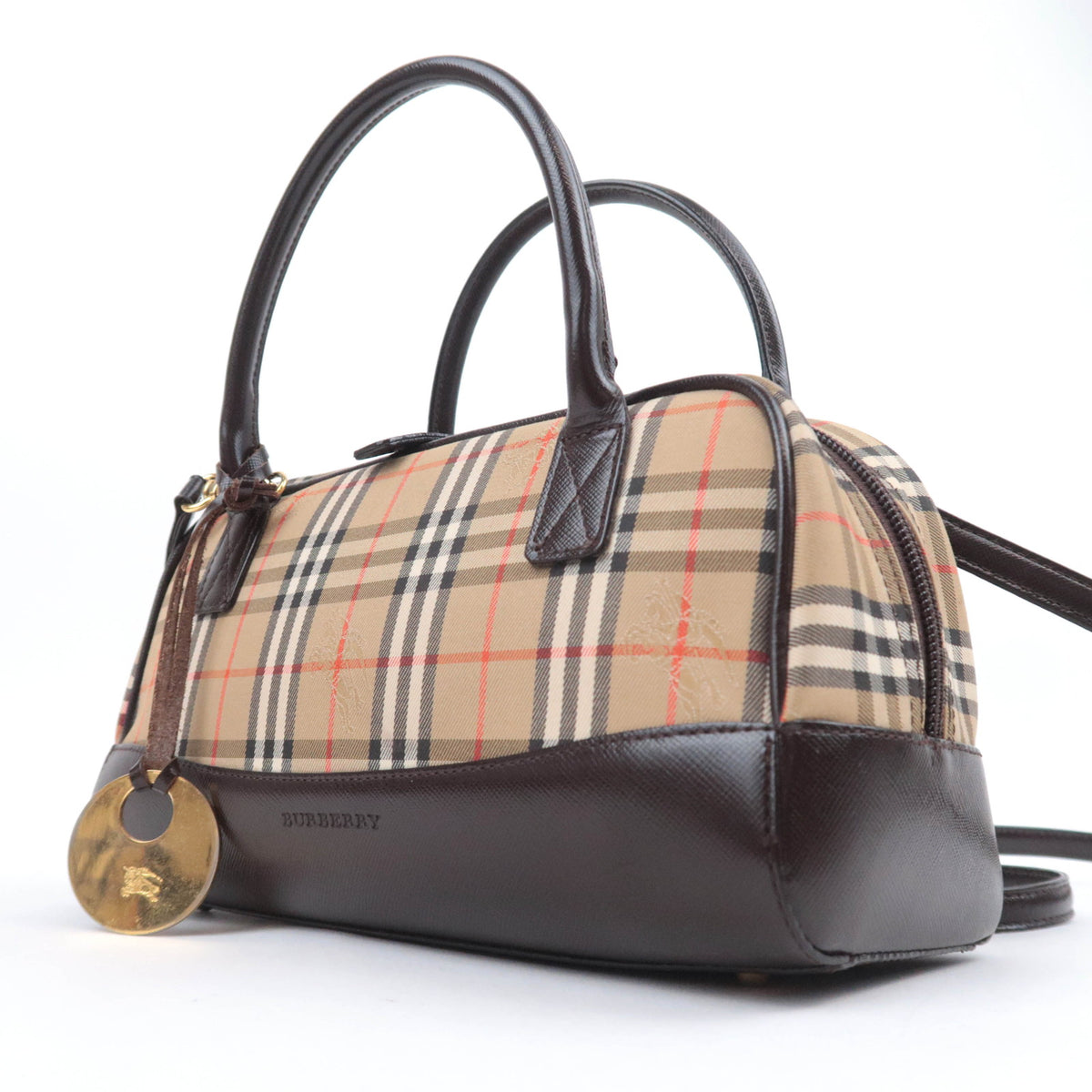 BURBERRY Haymarket Nova Plaid 2Way Small Handbag