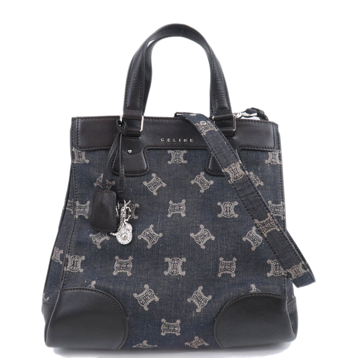 CELINE Paris Macadam 2-Way Denim Handbag93733