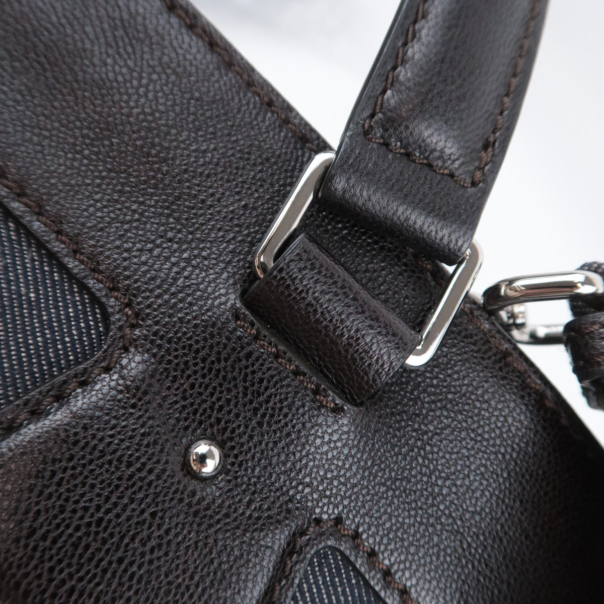 CELINE Paris Macadam 2-Way Denim Handbag