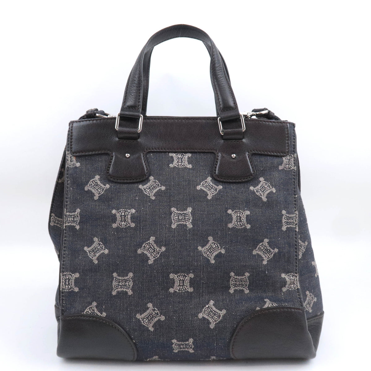 CELINE Paris Macadam 2-Way Denim Handbag
