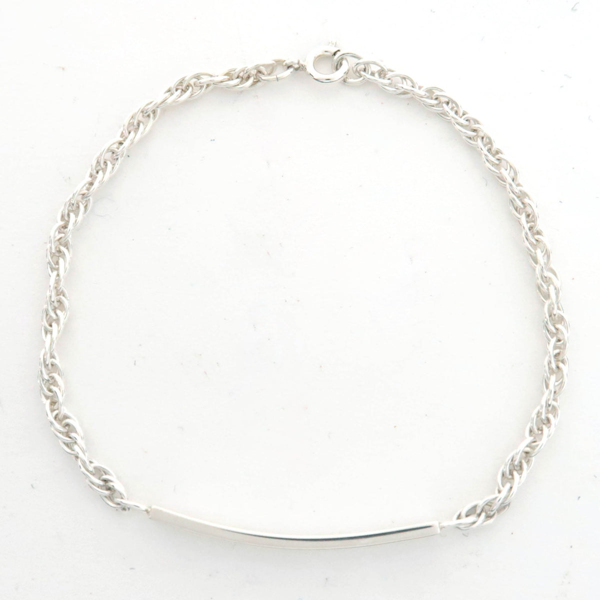Tiffany&Co. ID Plate Narrow Bracelet Silver925 5.0g