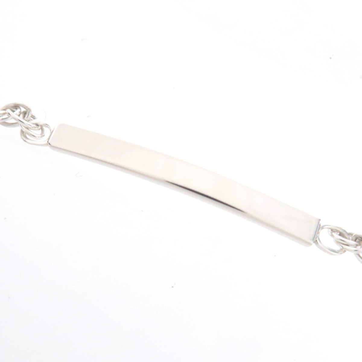 Tiffany&Co. ID Plate Narrow Bracelet Silver925 5.0g