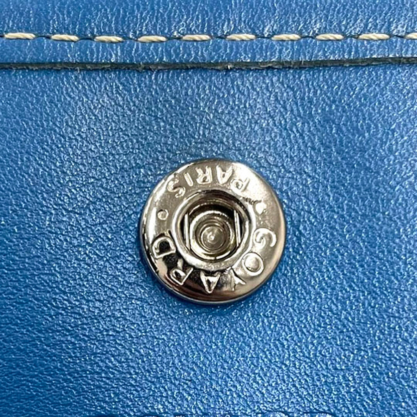 GOYARD Herringbone Saint Louis PM Tote Bag PVC Leather Blue *Pouch