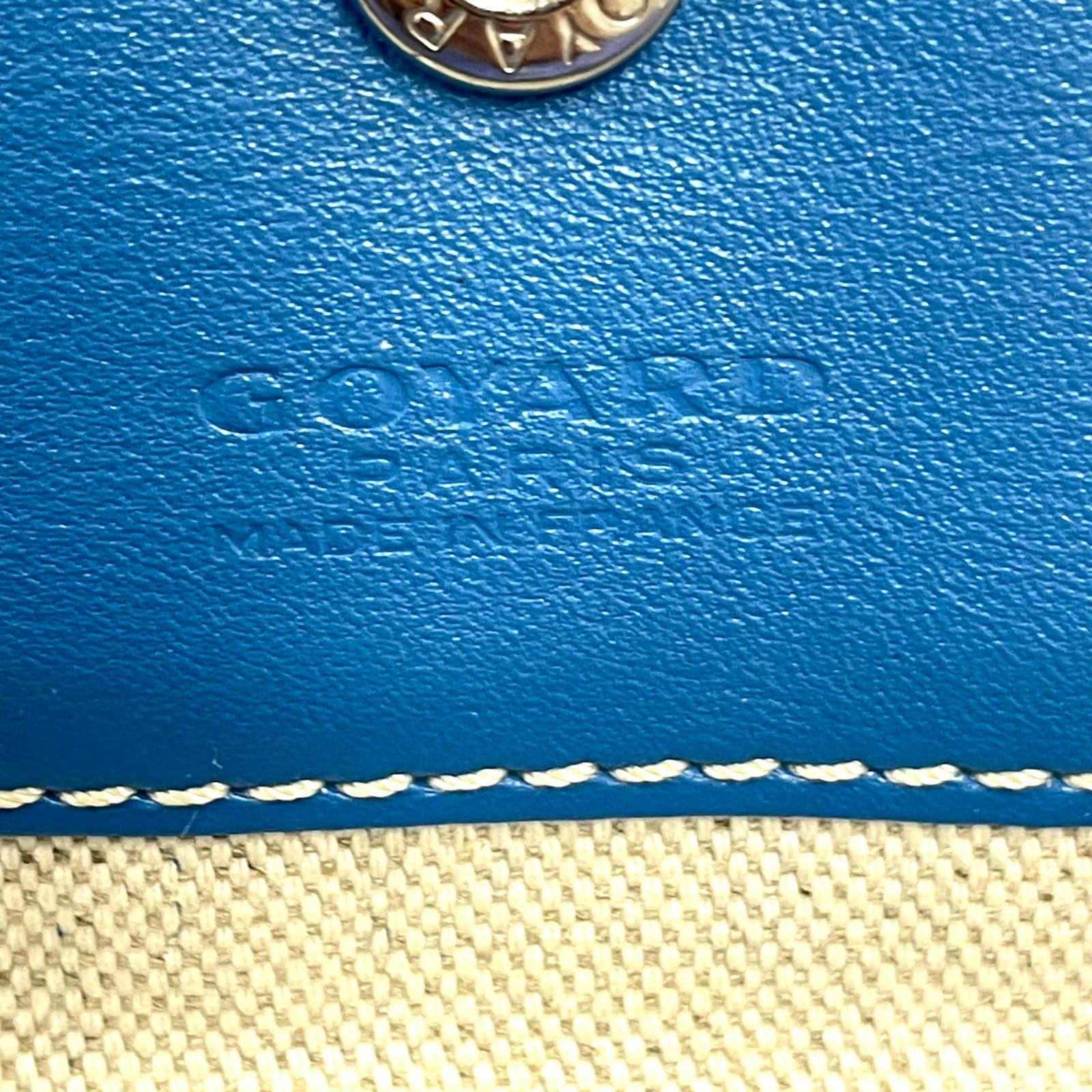 GOYARD Herringbone Saint Louis PM Tote Bag PVC Leather Blue *Pouch