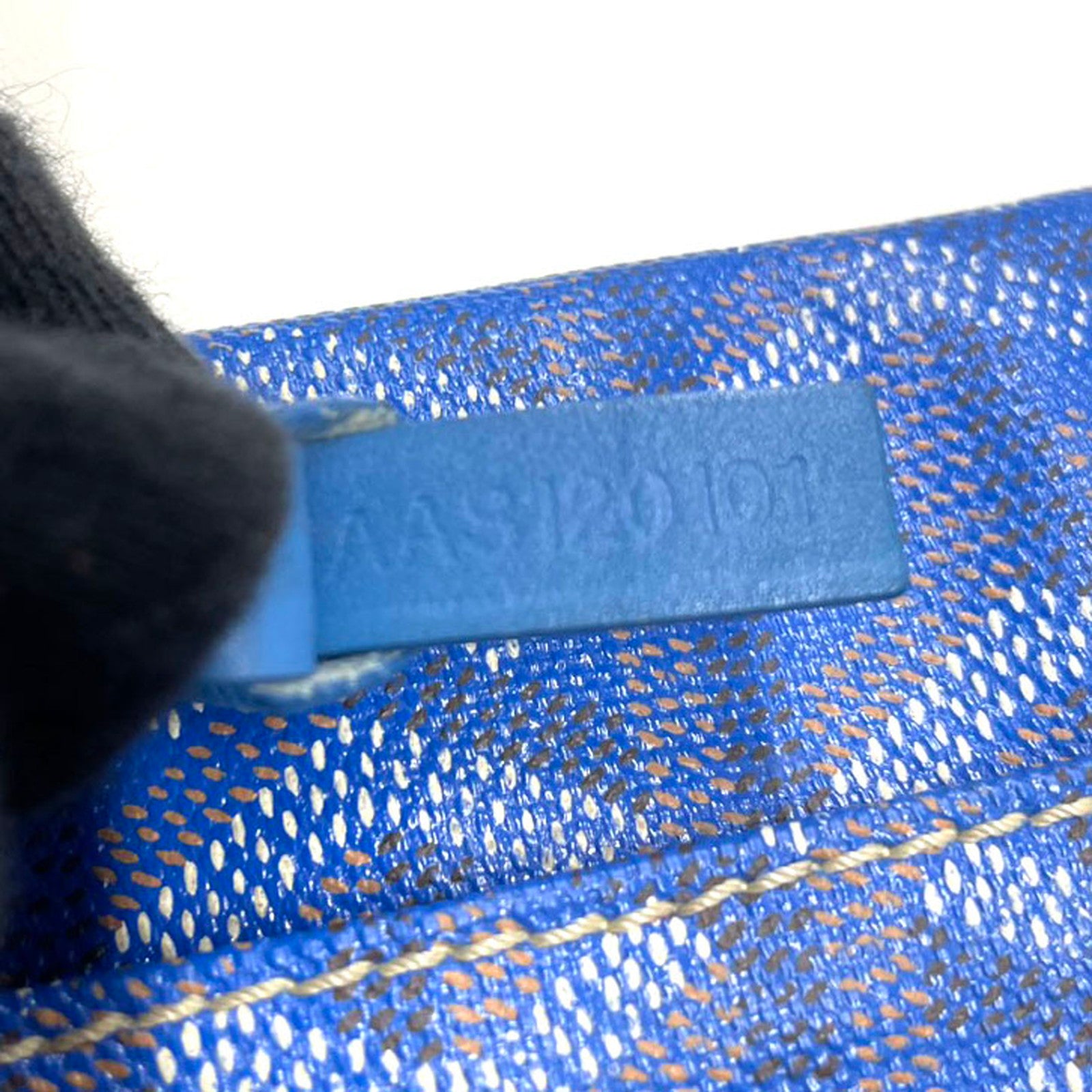 GOYARD Herringbone Saint Louis PM Tote Bag PVC Leather Blue *Pouch