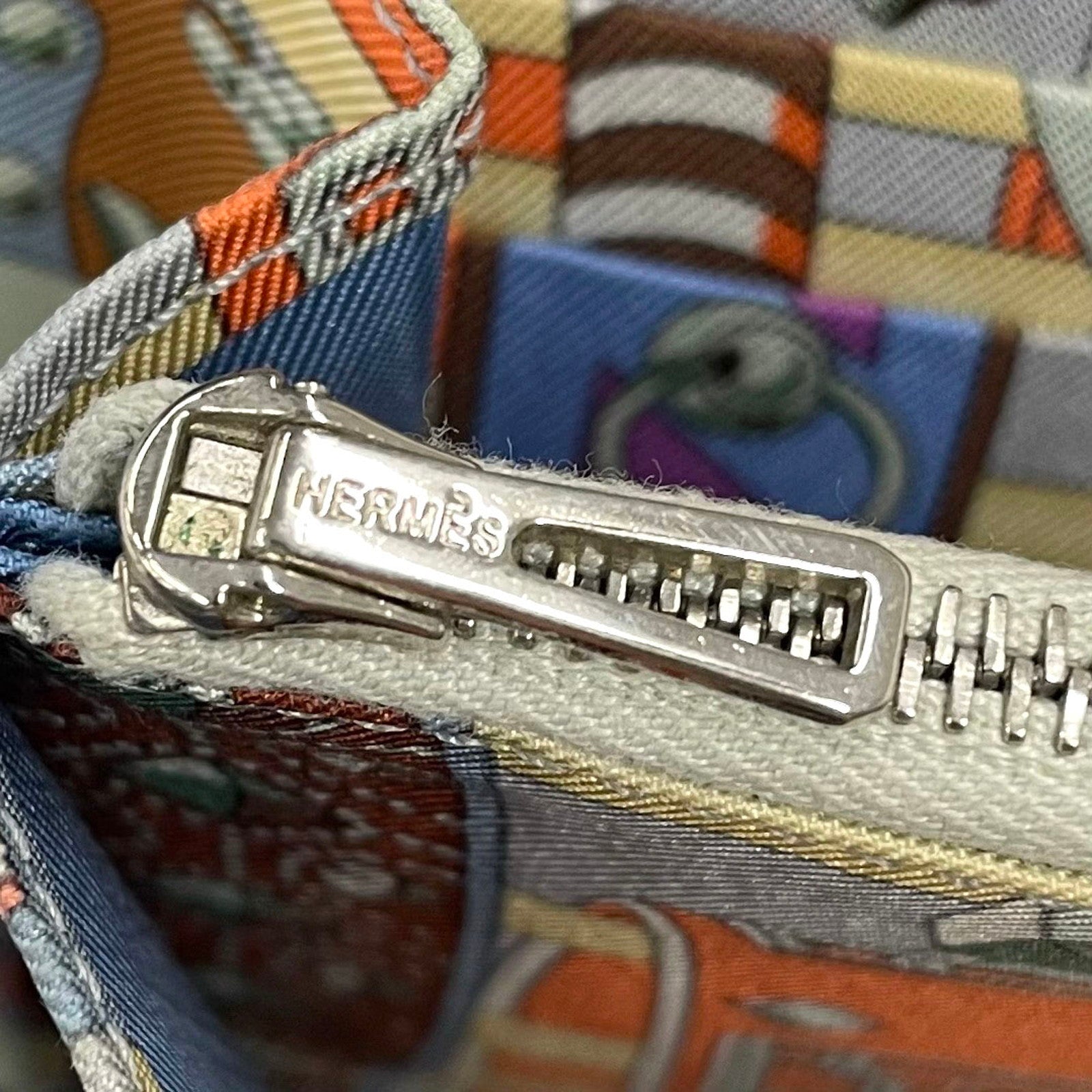 HERMES Azap Long Silkin □R Stamp (2014) Veau Epsom Blue