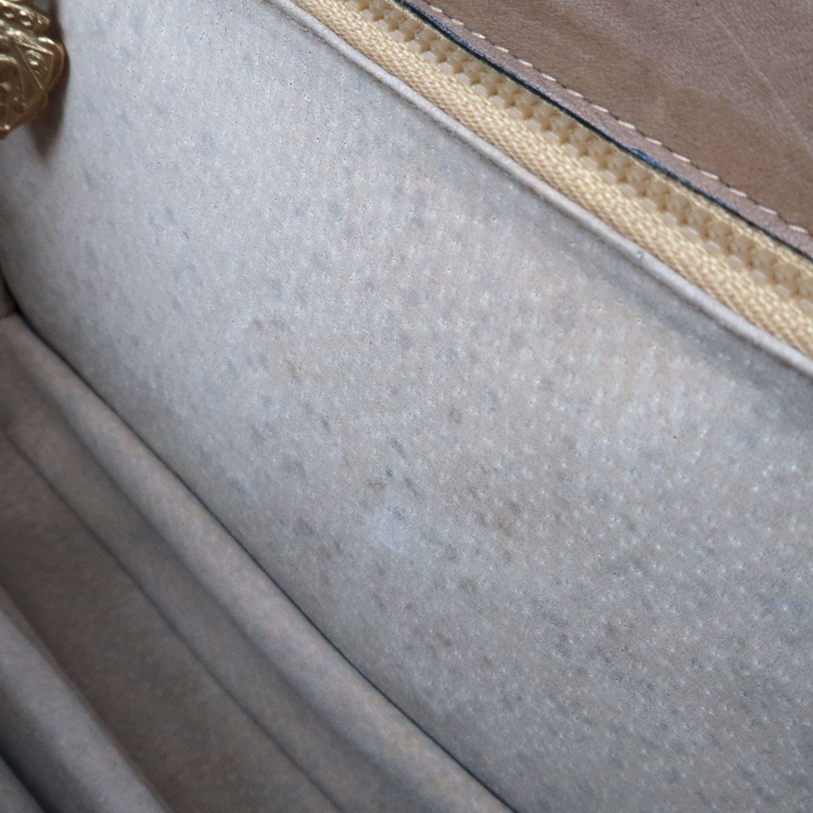 GUCCI Old Gucci Micro GG Canvas leren schoudertas zwartbruin 