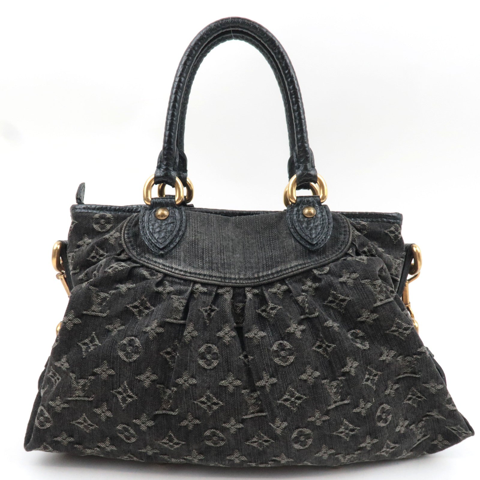 Louis Vuitton Monogram Denim Neo Cabby MM 2Way Bag Noir M95351 AS4075 *Dust bag, Strap