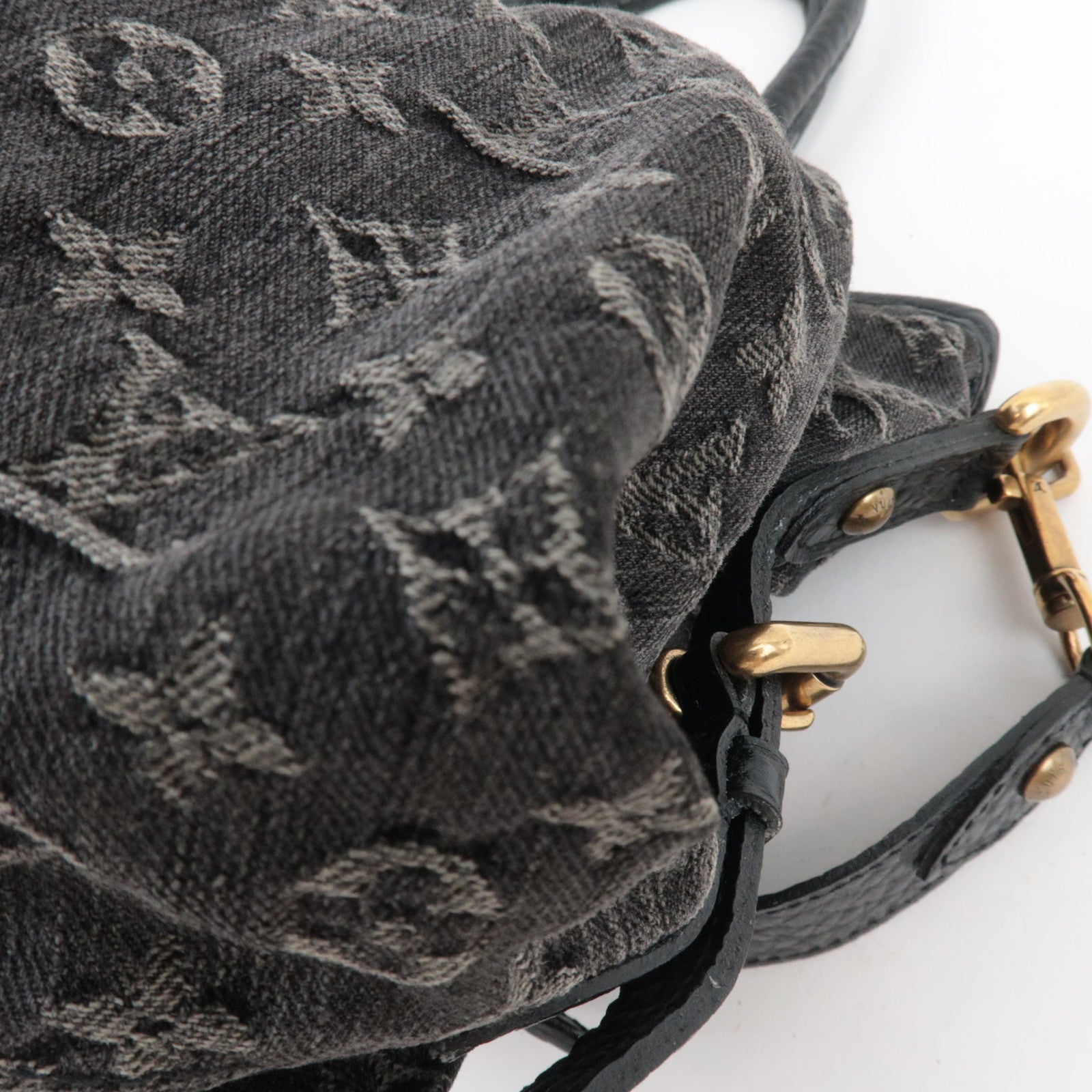 Louis Vuitton Monogram Denim Neo Cabby MM 2Way Bag Noir M95351 AS4075 *Dust bag, Strap