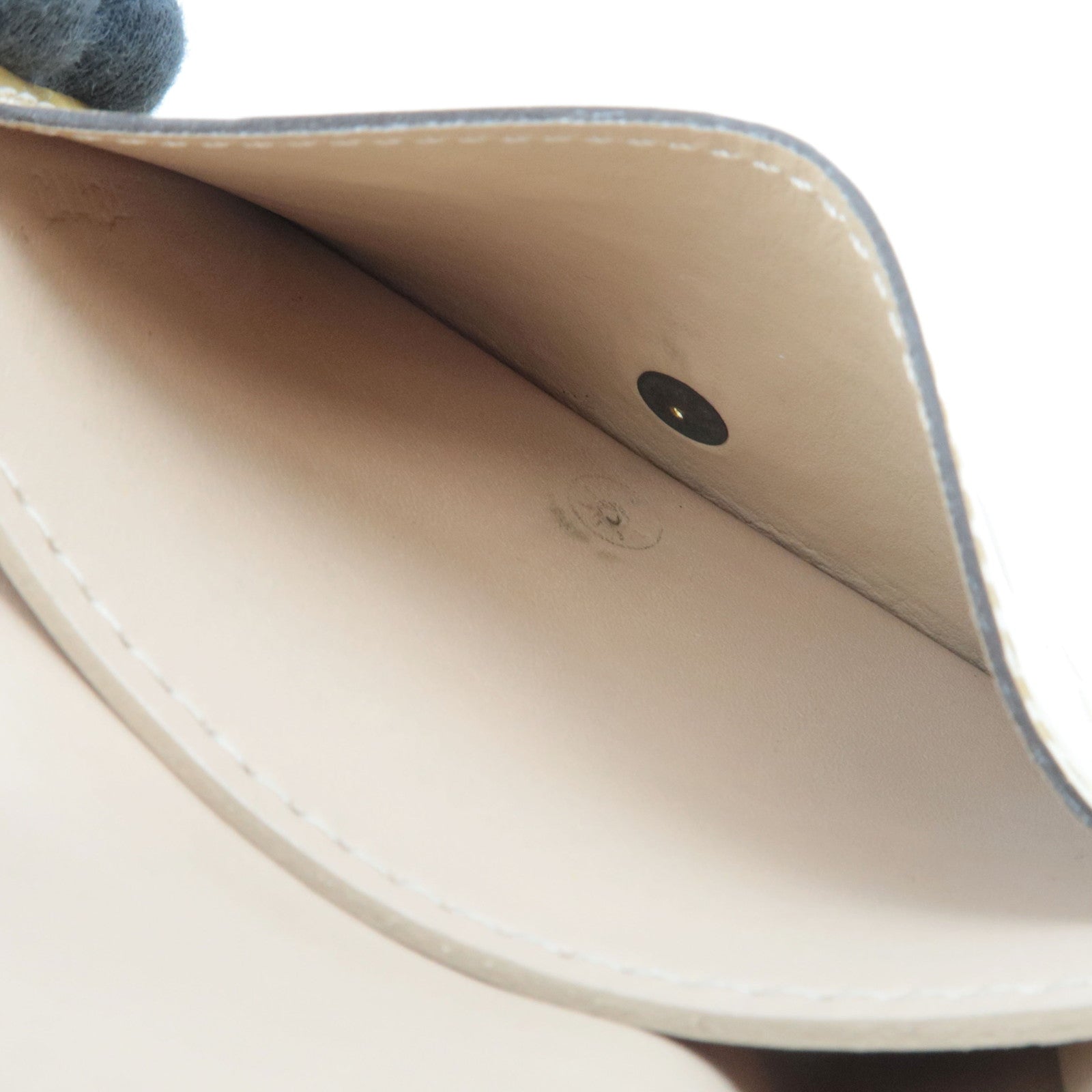 Louis Vuitton Monogram Vernis Envelope Carte De Visite Card Case Beige CA4134 *Box