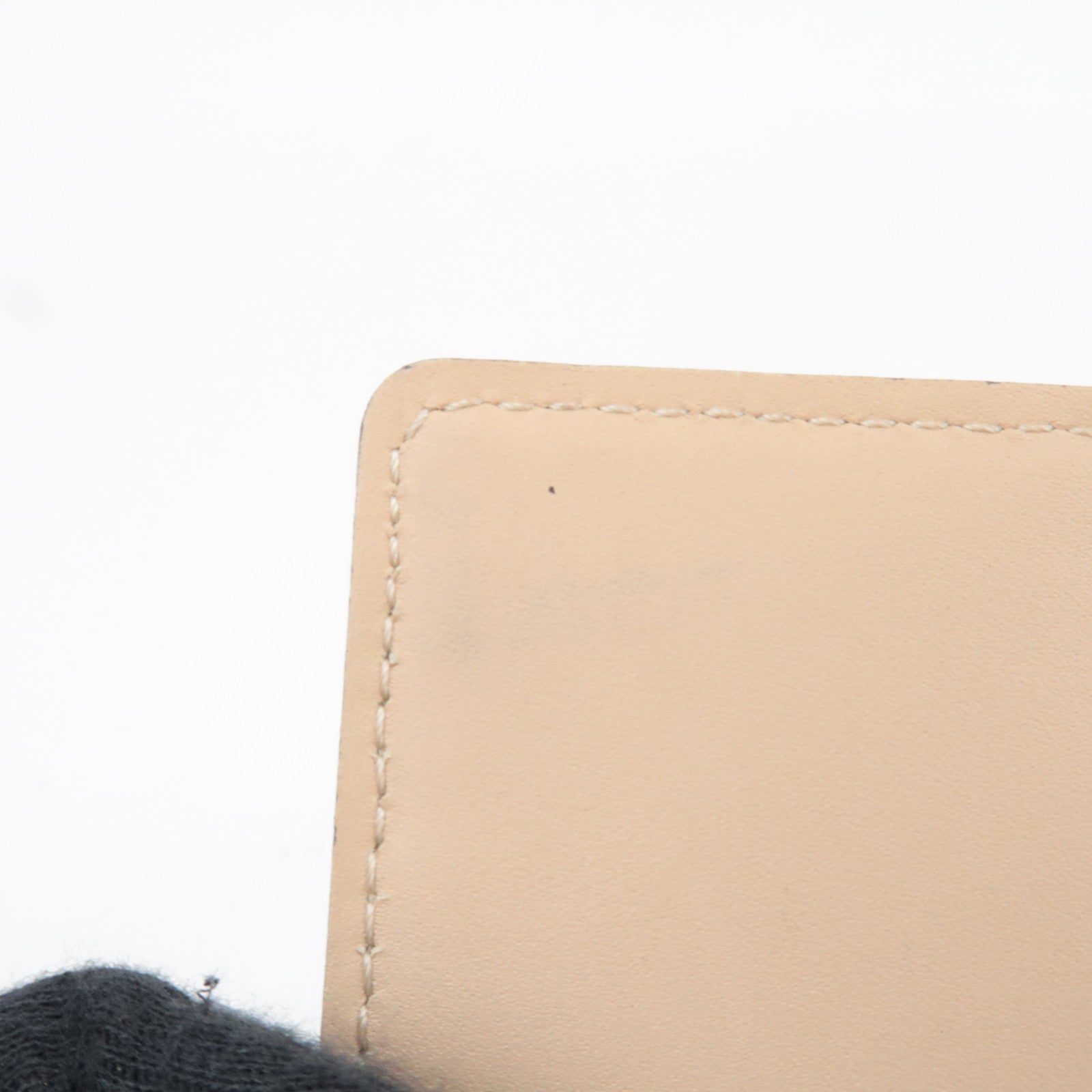 Louis Vuitton Monogram Vernis Envelope Carte De Visite Card Case Beige CA4134 *Box