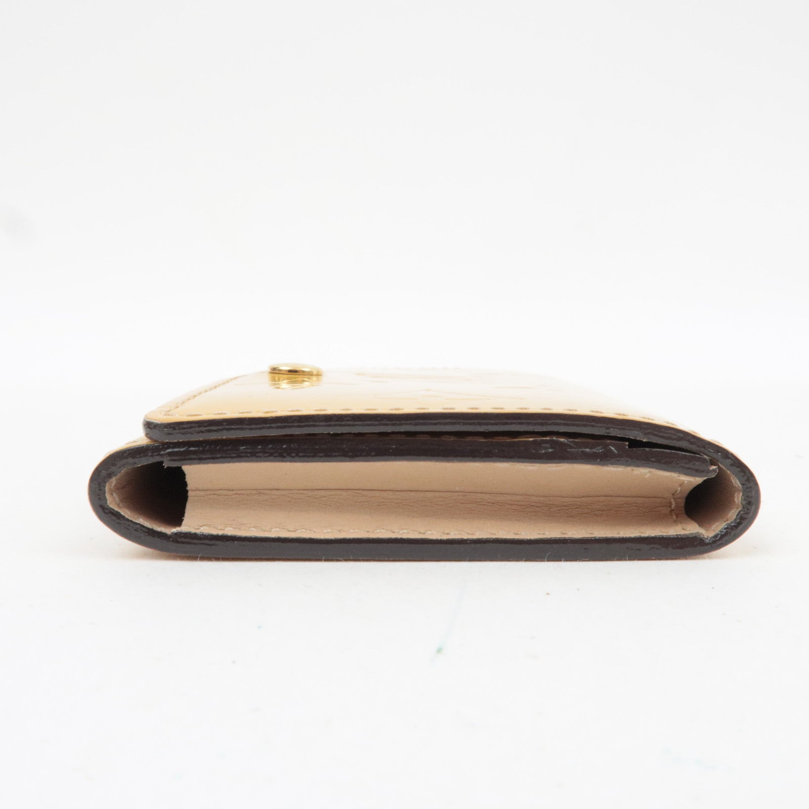 Louis Vuitton Monogram Vernis Envelope Carte De Visite Card Case Beige CA4134 *Box