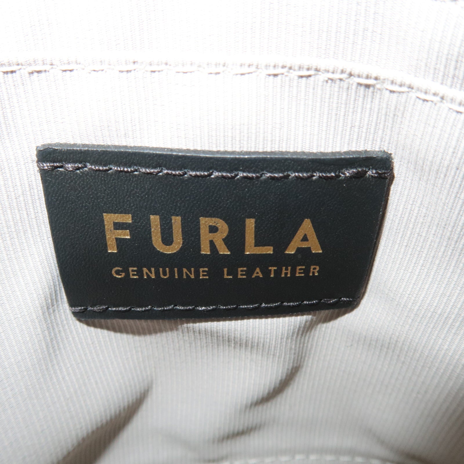 FURLA Leather  Shoulder Bag Tote Bag Blue