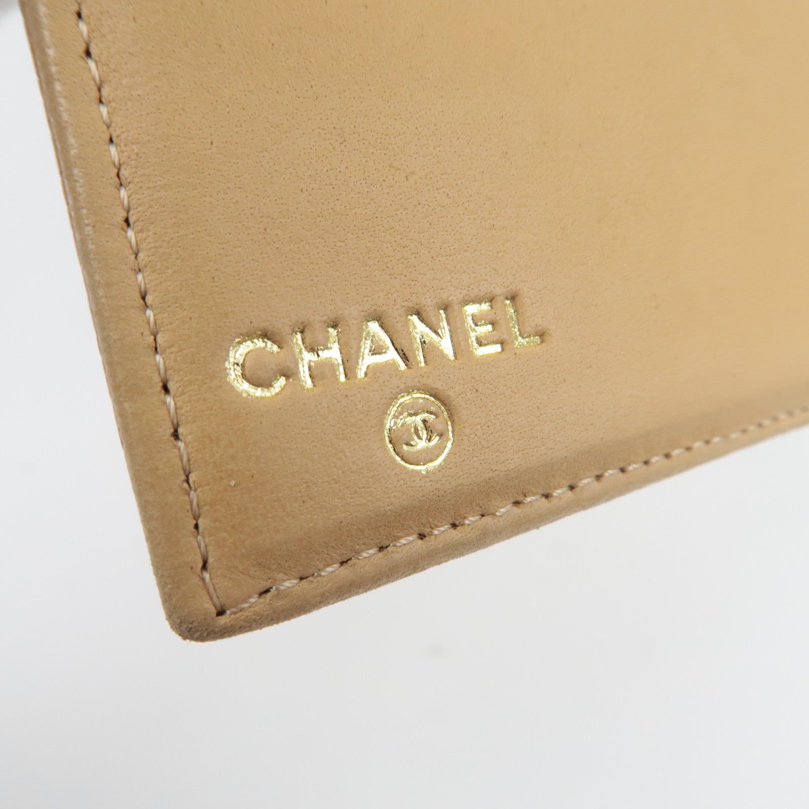 CHANEL Coco Mark Caviar Skin Long Wallet Beige