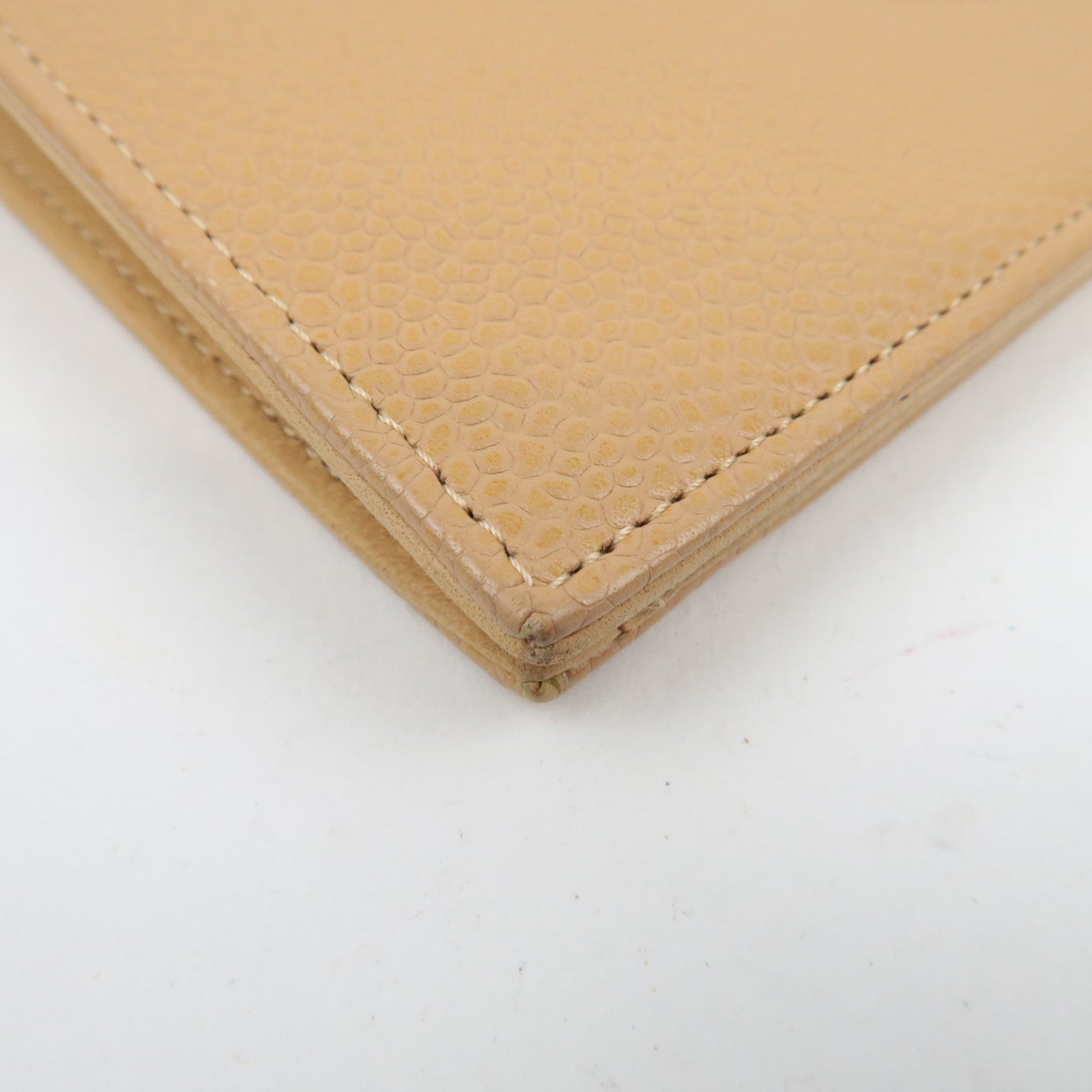 CHANEL Coco Mark Caviar Skin Long Wallet Beige