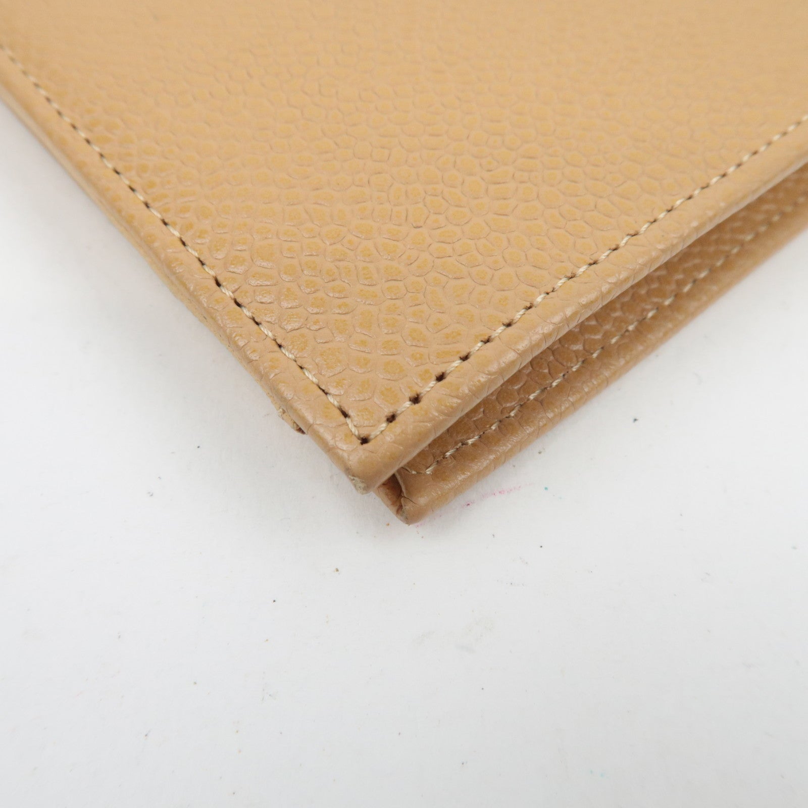 CHANEL Coco Mark Caviar Skin Long Wallet Beige