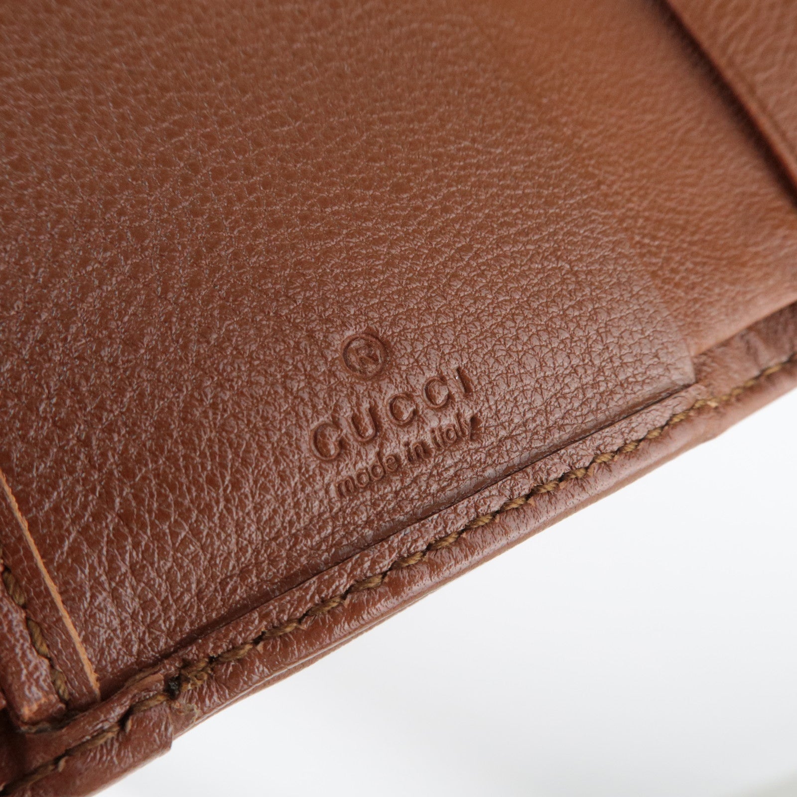 GUCCI Bamboo Diana leren drievoudige portemonnee bruin *Doos, stofzak 