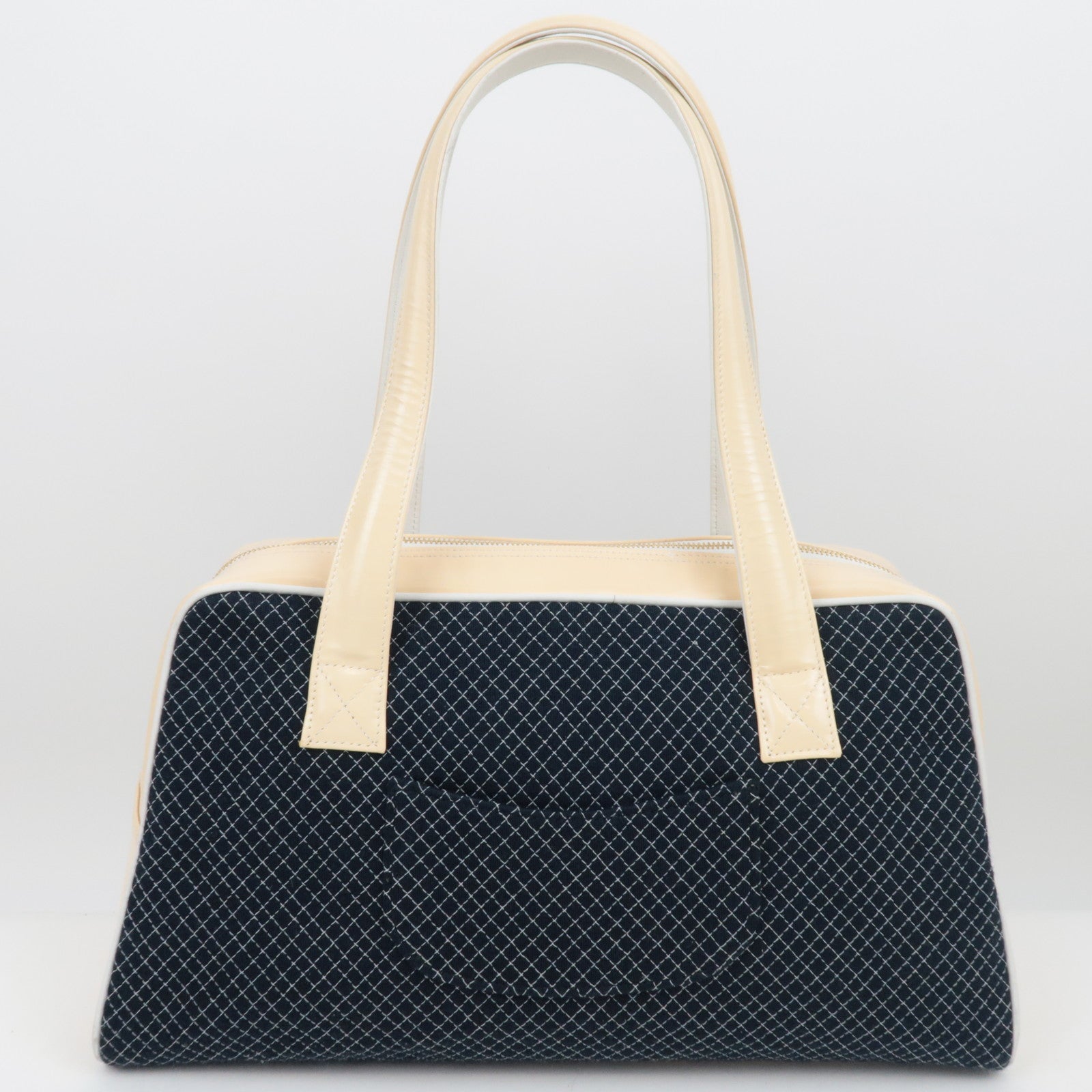 CHANEL Bowling Bag Patent Cotton 7351692