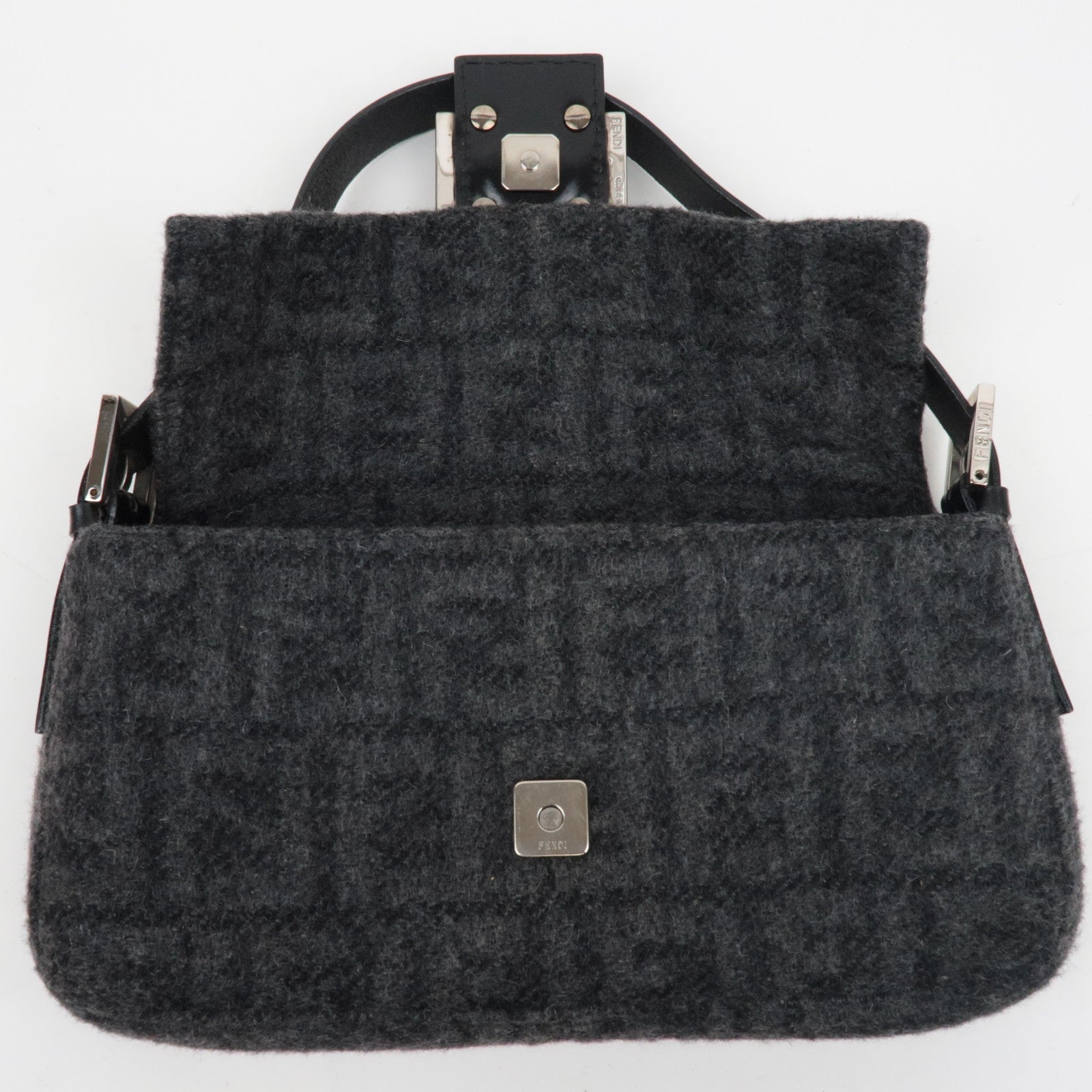 FENDI Zucca Mamma Baguette Cashmere Gray *Dust Bag
