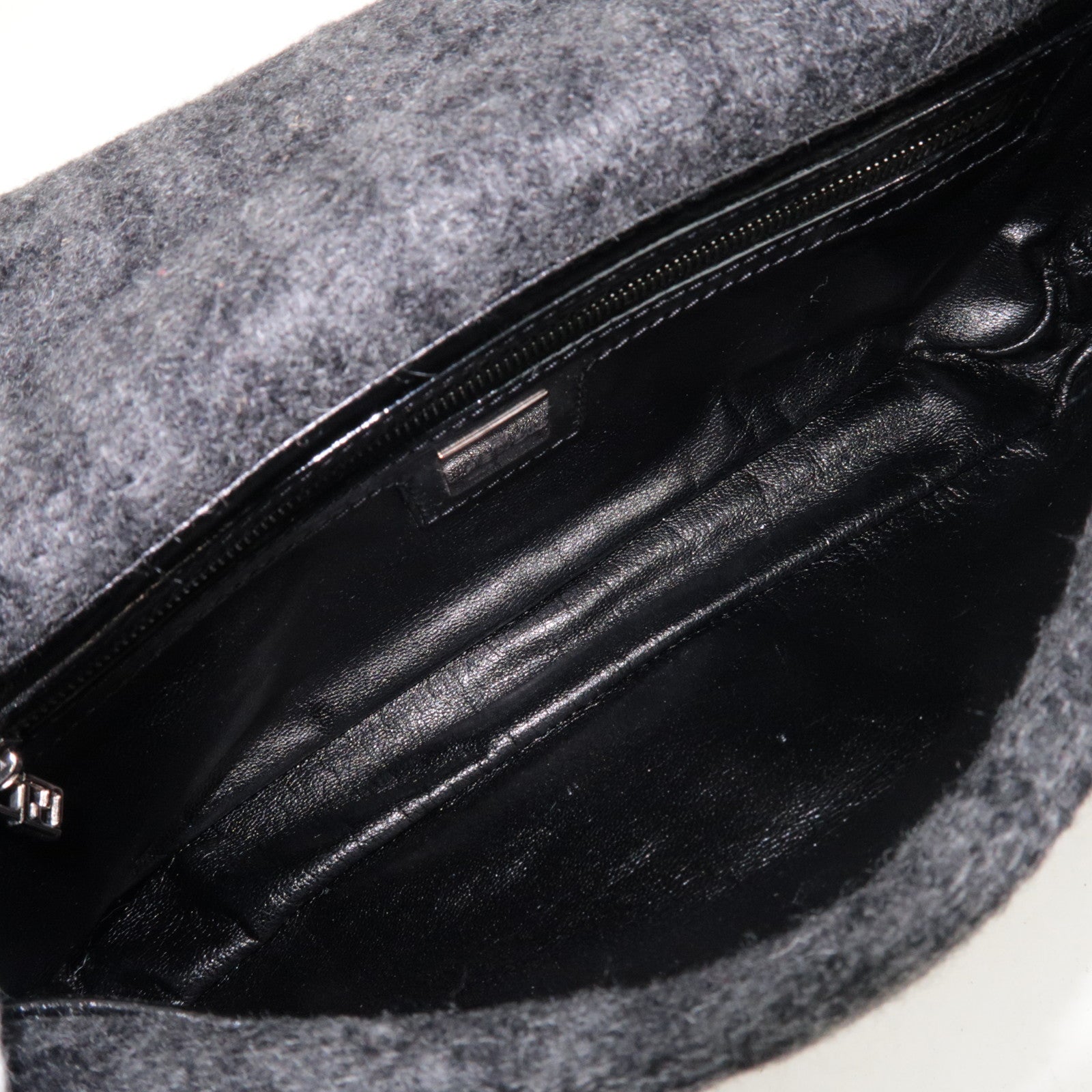 FENDI Zucca Mamma Baguette Cashmere Gray *Dust Bag