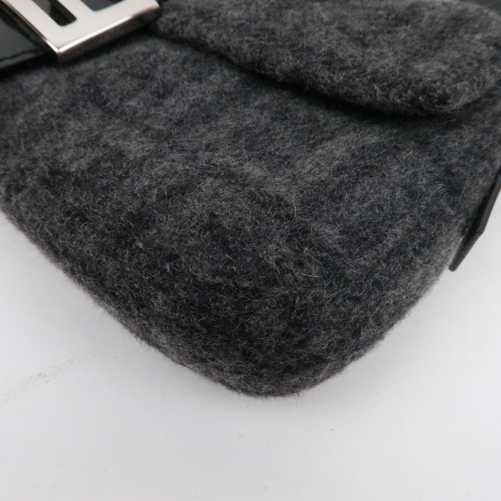 FENDI Zucca Mamma Baguette Cashmere Gray *Dust Bag