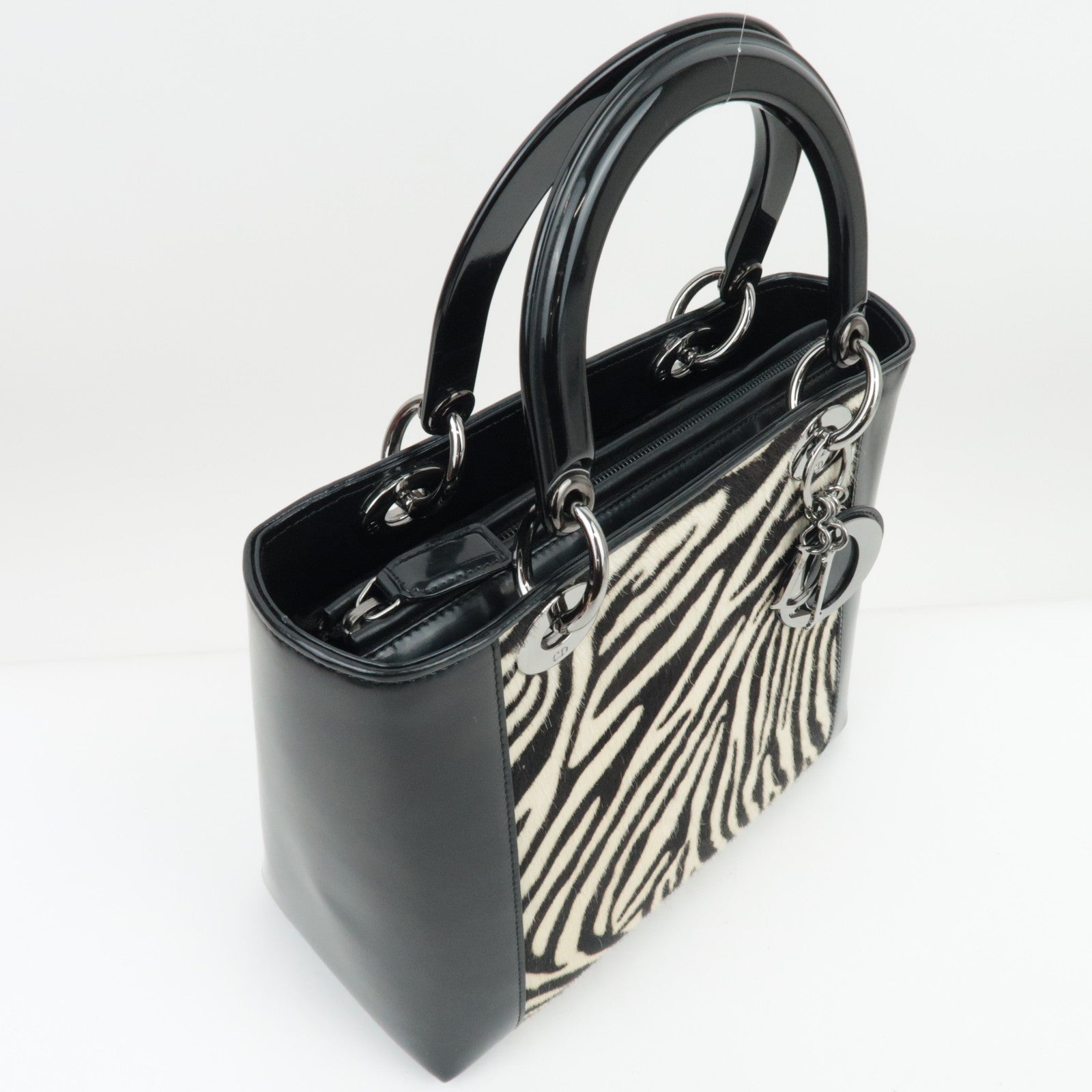 Dior Lady Dior Leather Pony hair Zebra Black White *Dustbag, Strap, Guarantee