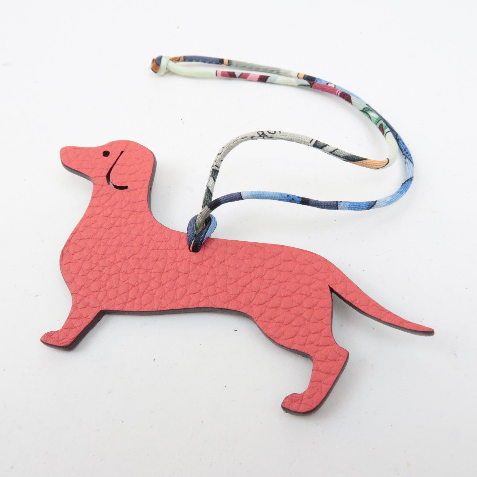 Hermes Petit H "Teckel" Tas Charm Leer Rood *Doos 