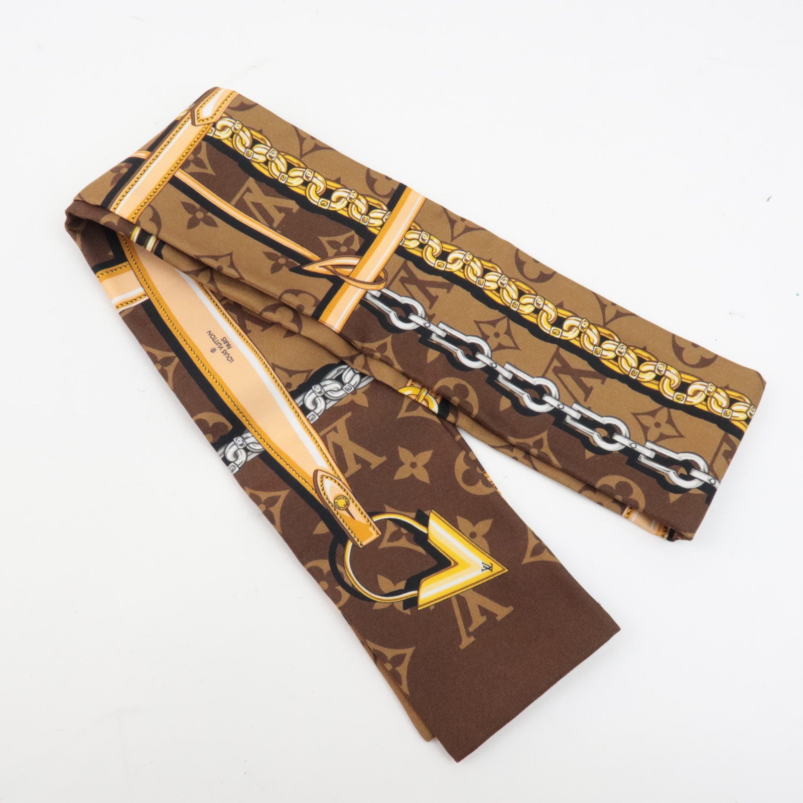 Louis Vuitton Bandeau Monogram Confidential Sjaal 100% Zijde M78655 *Box 