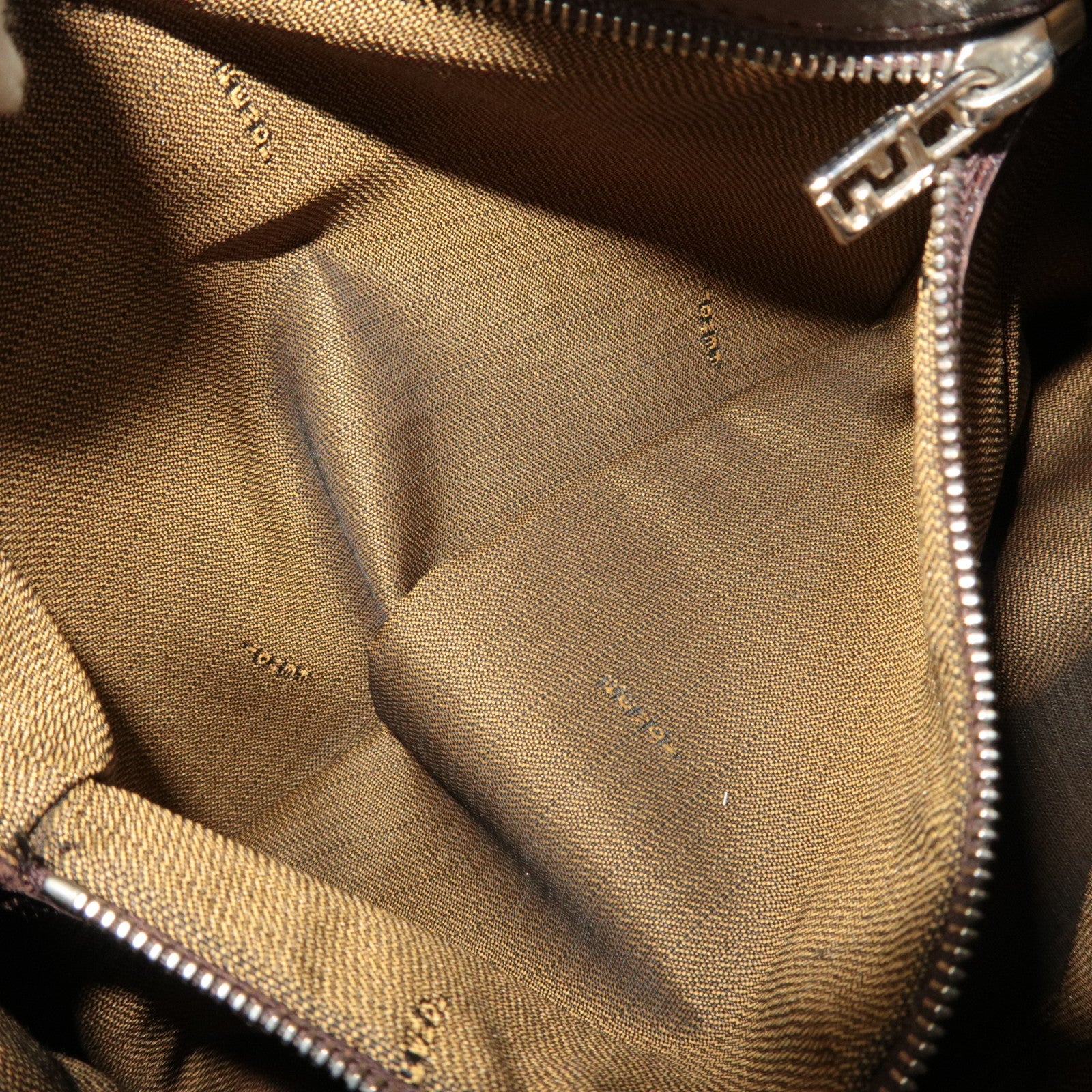 FENDI Zucca Mamma Baguette Shoulder Bag Brown