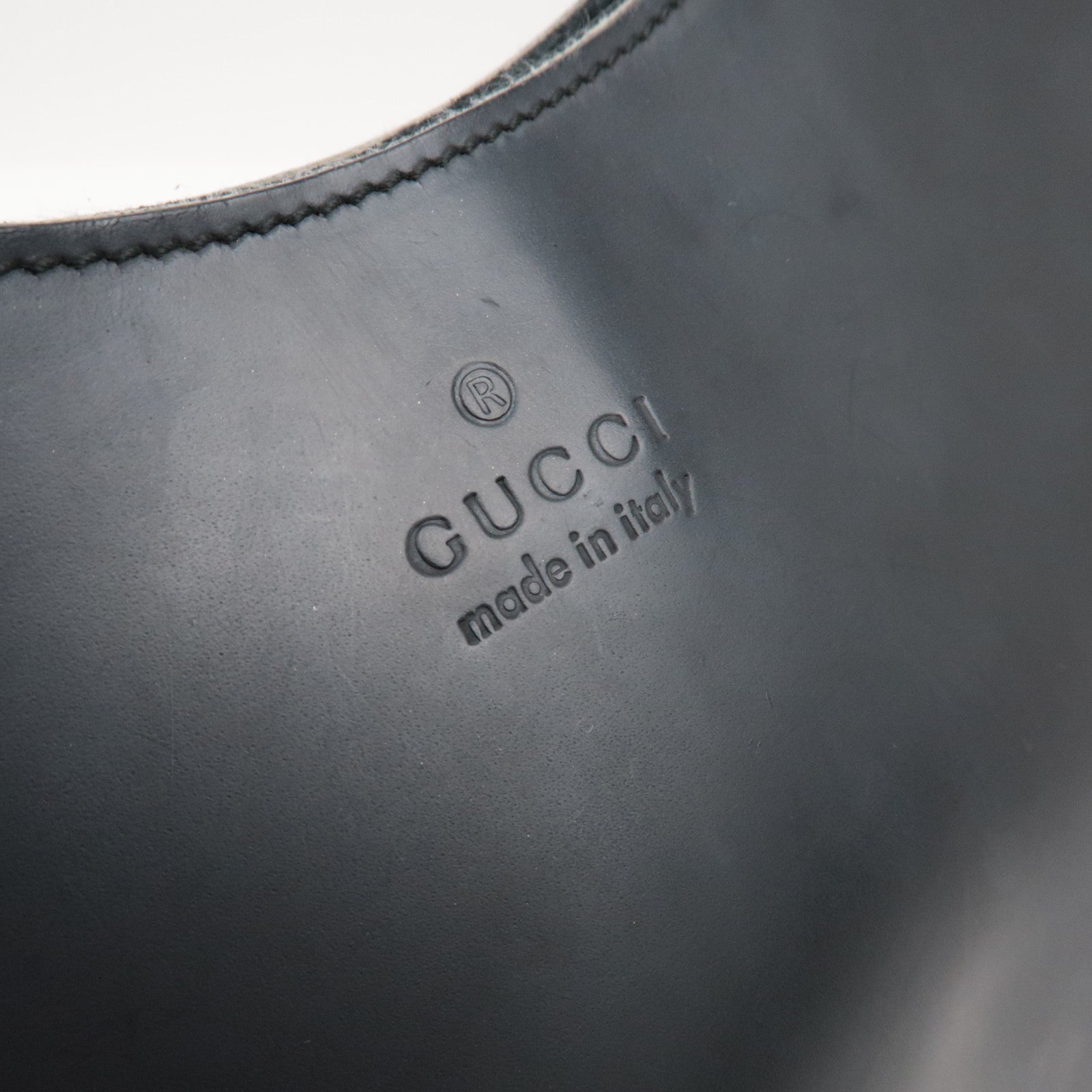 GUCCI Bamboe Schoudertas Zwart Rood 001-3739/002058 *Stofzak 