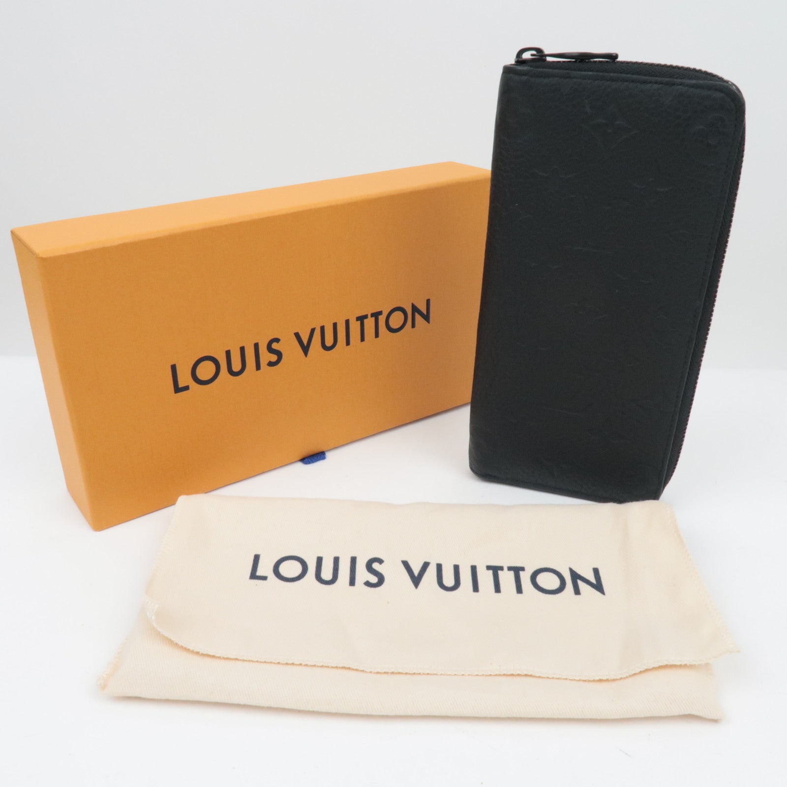 Louis Vuitton Monogram Empreinte Tourillon Leren Zippy Portemonnee Verticaal Noir M69047/RFID *Doos, Stofzak 