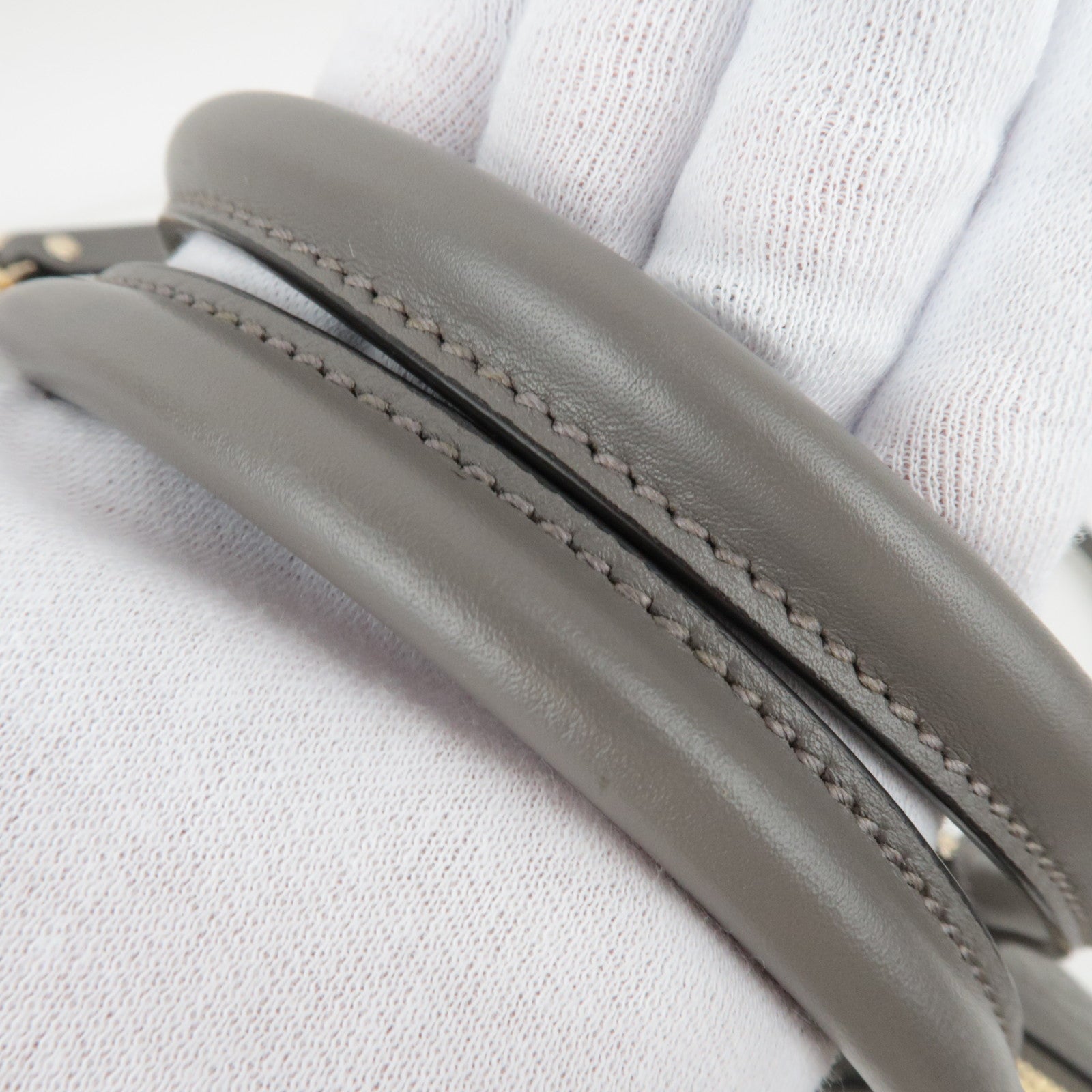 GUCCI Micro Guccissima leren 2-weg tas grijs 449656/525040 *band 